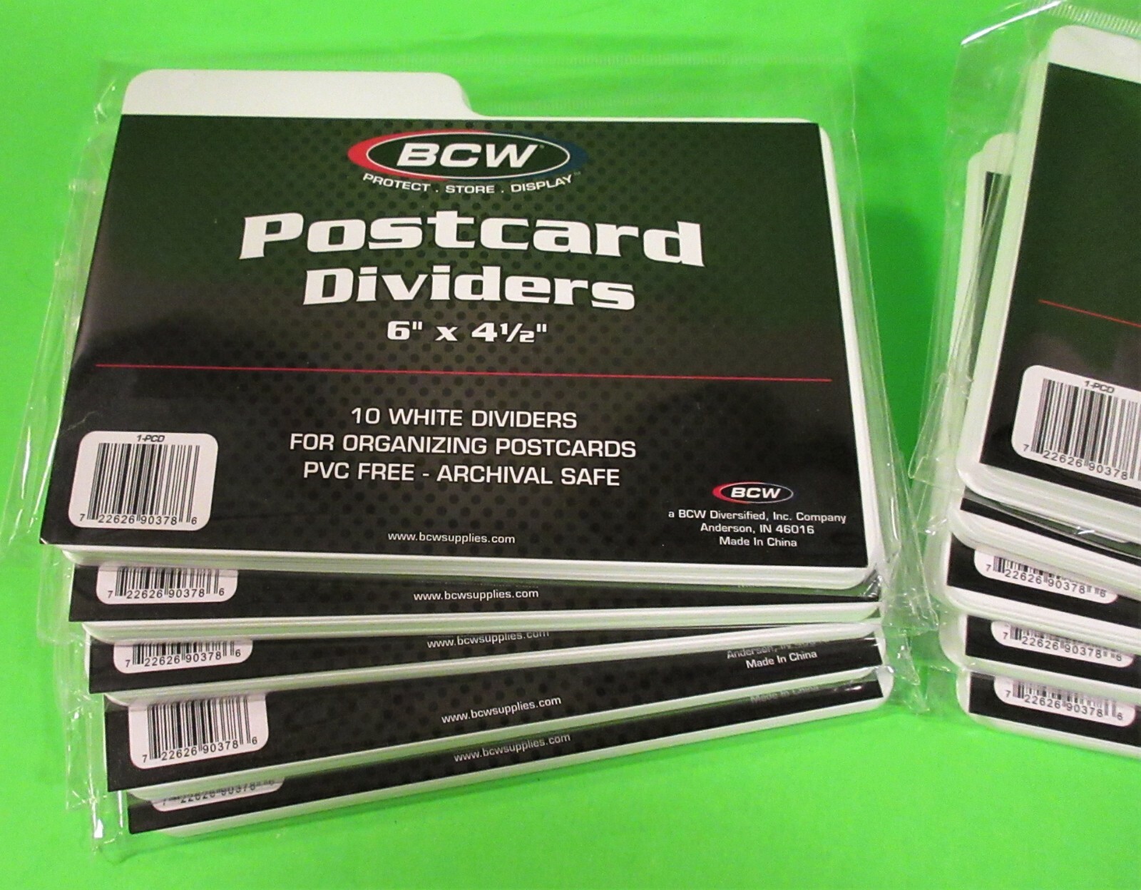 100 POSTCARD DIVIDER , 1-PCD, PVC FREE, ARCHIVAL SAFE, 6″X 4-1/2″, MULTIPLE USES