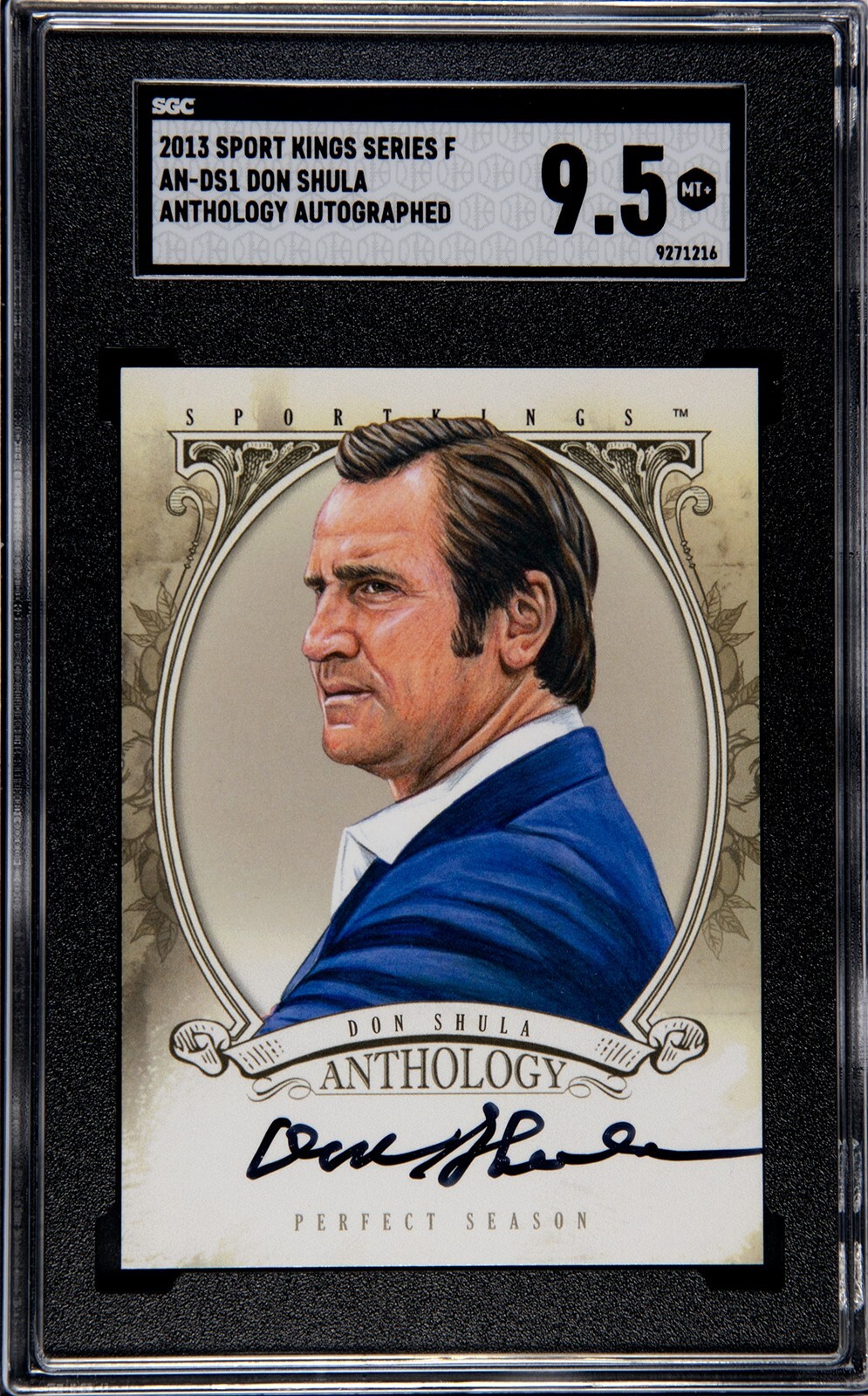 2013 ITG Sport Kings DON SHULA Dolphins Anthology AUTO SGC 9.5 MT+ Condition