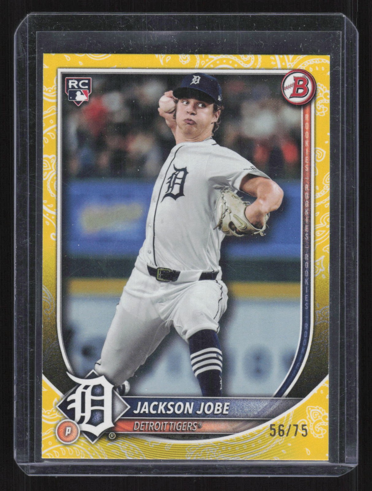 2025 Bowman #50 Jackson Jobe Yellow /75 Card