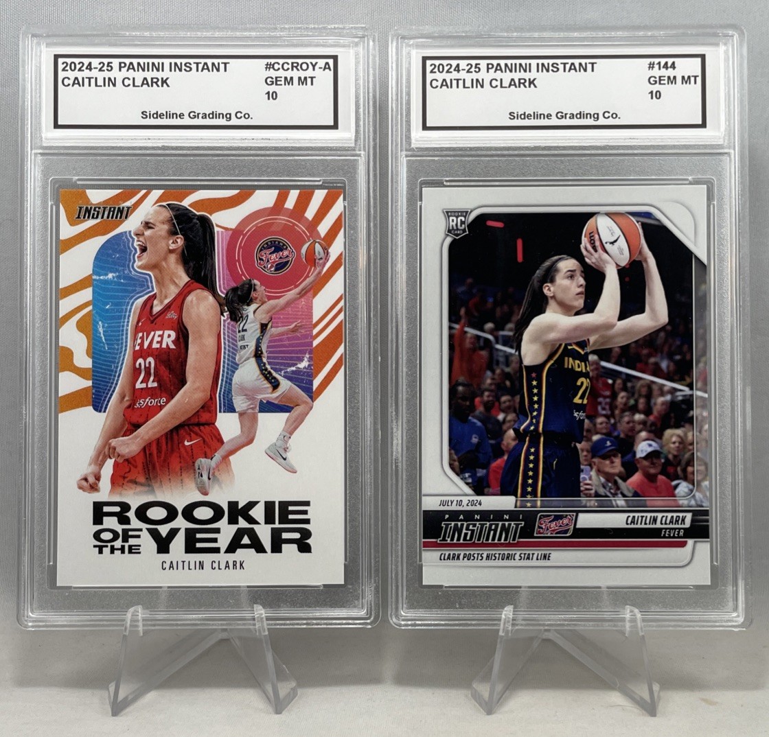 Caitlin Clark Rookie Set Graded Gem Mint 10 Panini Instant & Rookie of the Year