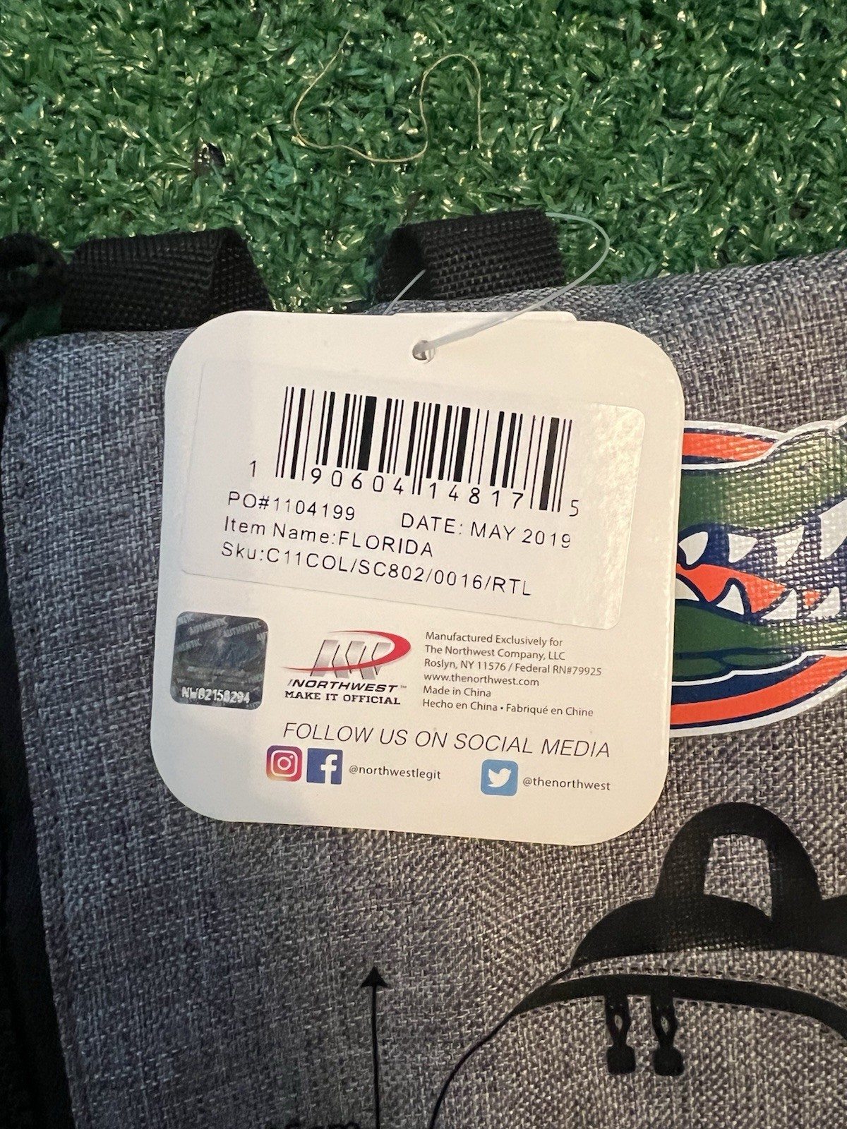 NCAA Florida Gators Backpack, NEW Compact Carry Bag Holds A Full Backpack.
