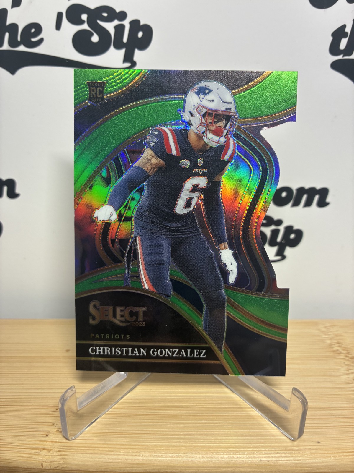 2023 Panini Select – Club Level Christian Gonzalez #286 Neon Green Prizm Die-Cut