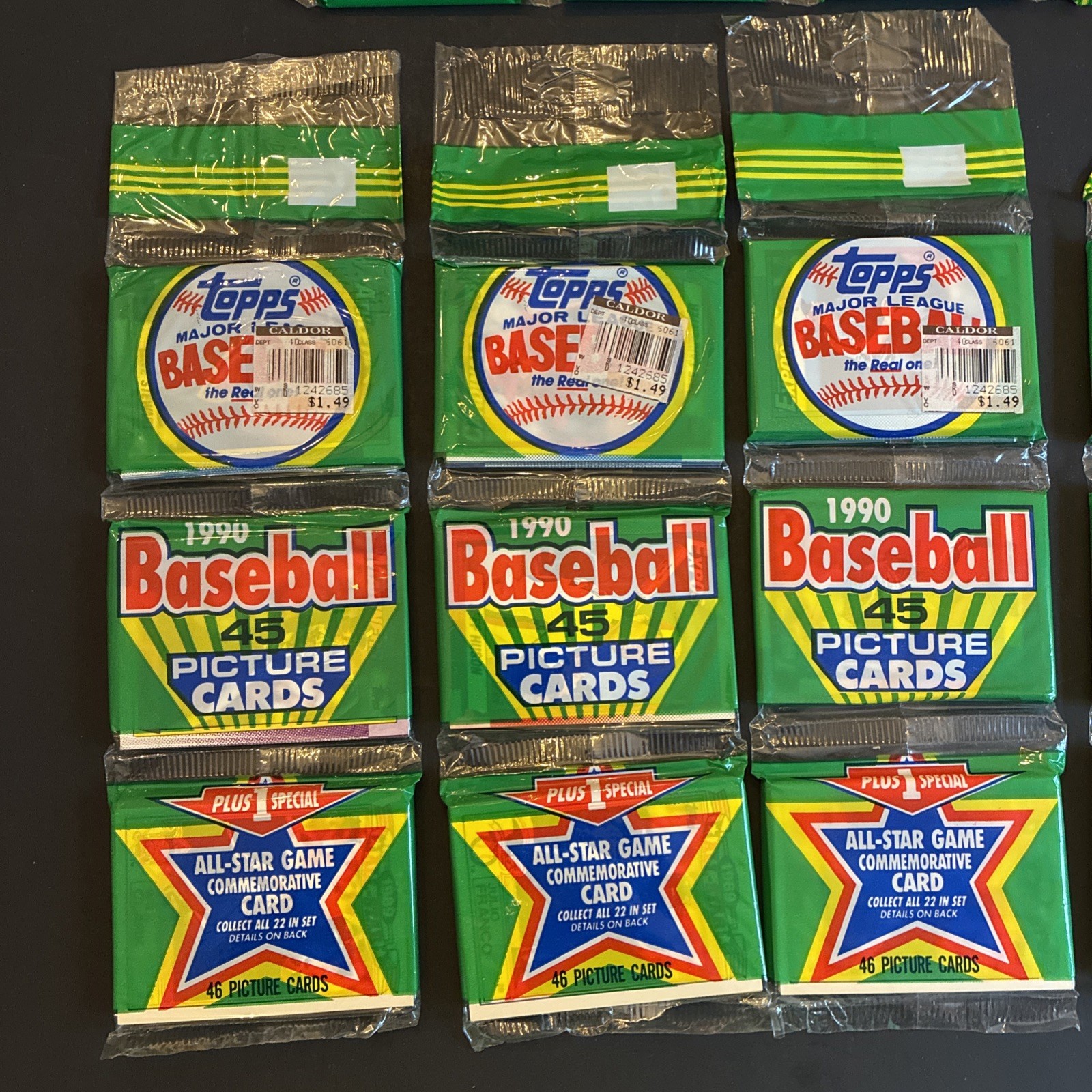 1990 Topps Baseball Rack Pack Factory Sealed-Possible Griffey AS-Thomas RC