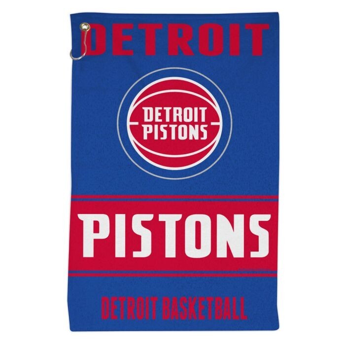 DETROIT PISTONS ALL PURPOSE GOLF TAILGATE TOWEL 16″X25″ HOOK AND GROMMET