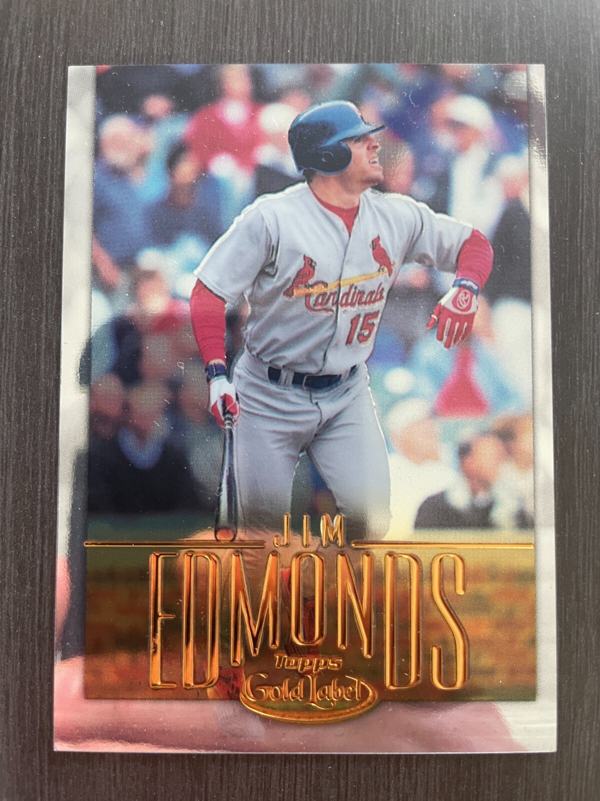 2002 Topps Gold Label Jim Edmonds Class 1 Gold #54 serial /500