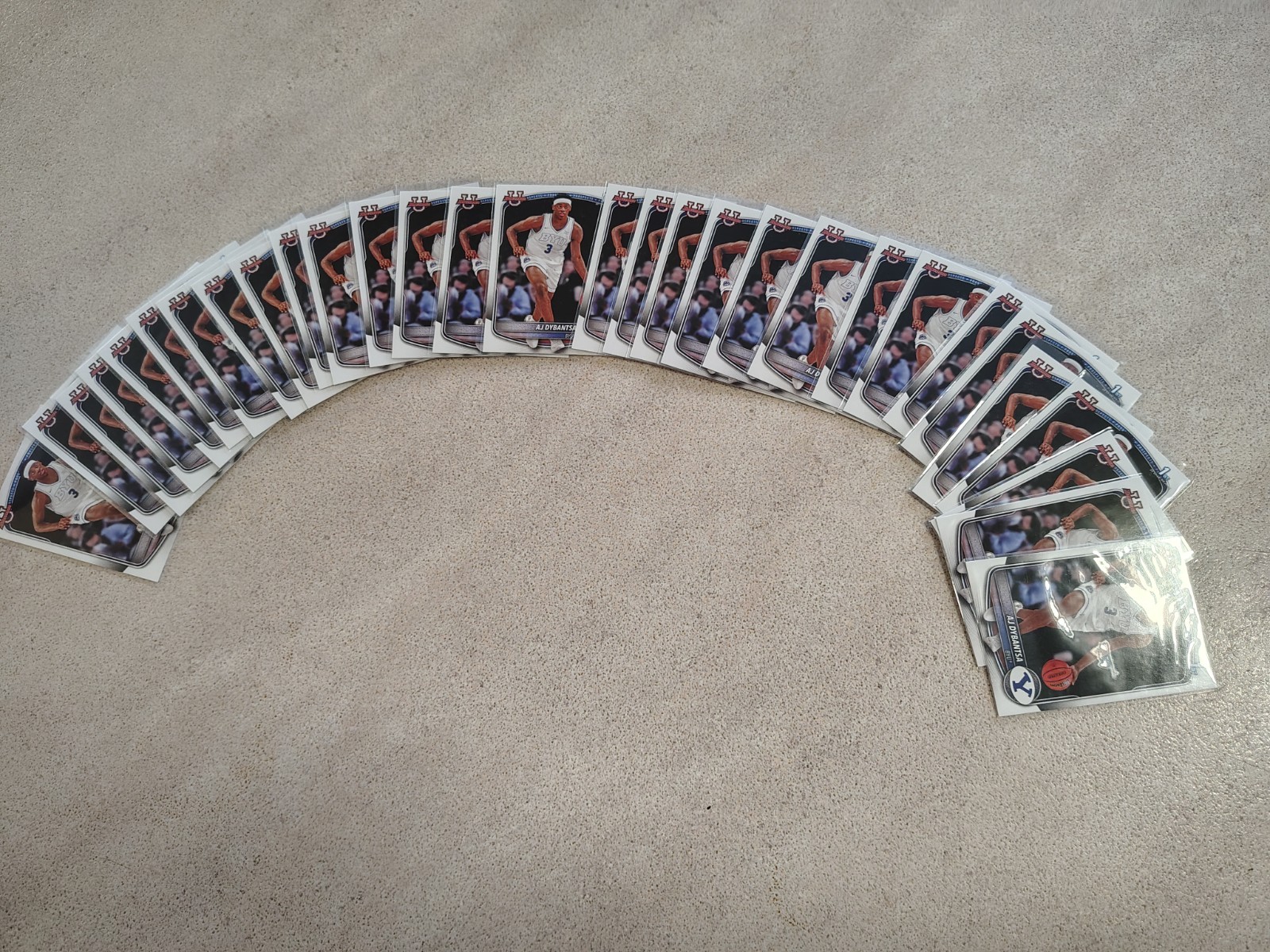 LOT (30) – Topps 2025-26 Bowman AJ Dybantsa #BPP-1 BYU Prospects RC 1st NBA #1