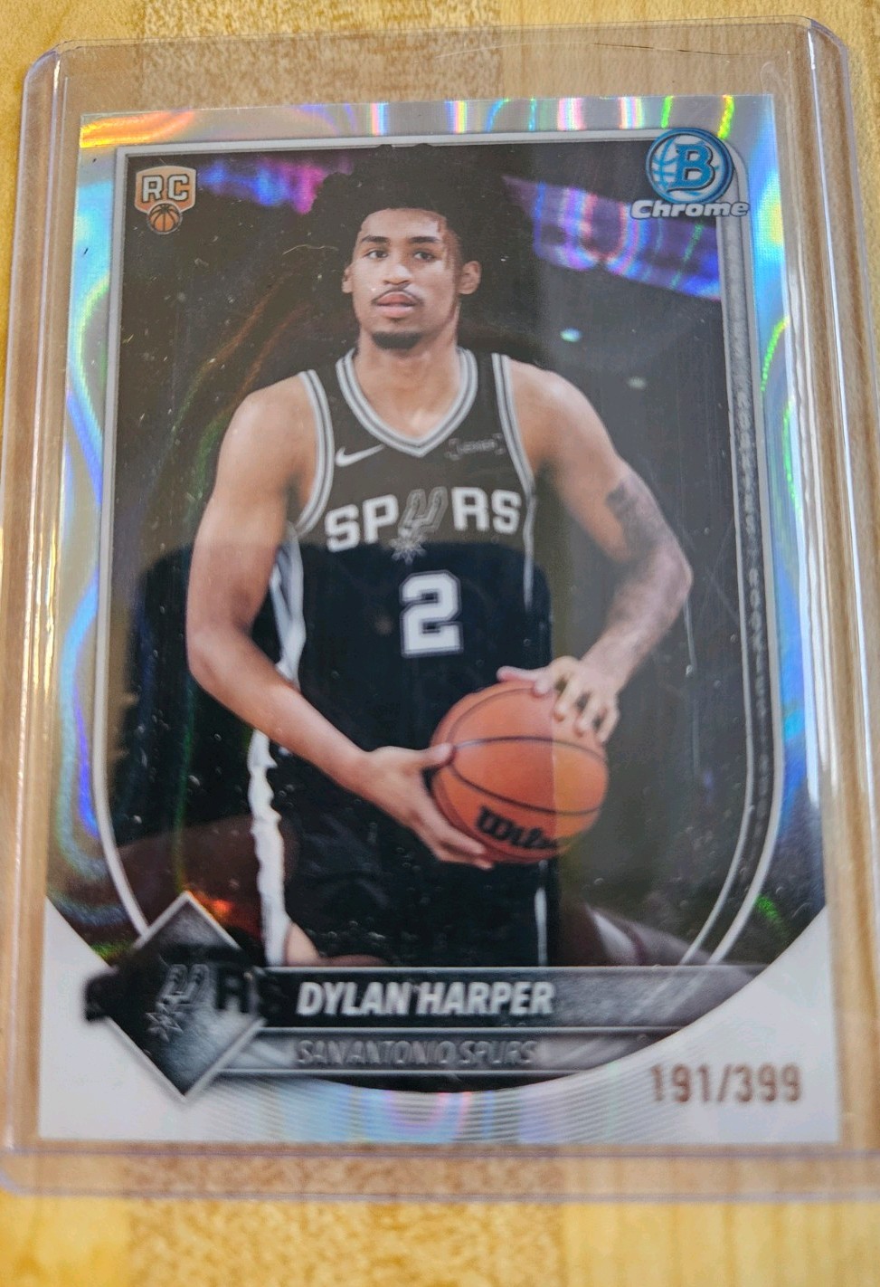 2025-26 Bowman Chrome Dylan Harper #BCV-2 Lava Refractor /399 RC – Spurs