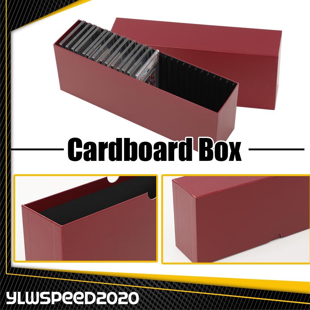 Wine Red Storage Case w/ Slots Option For Graded Card Slab Box Holder