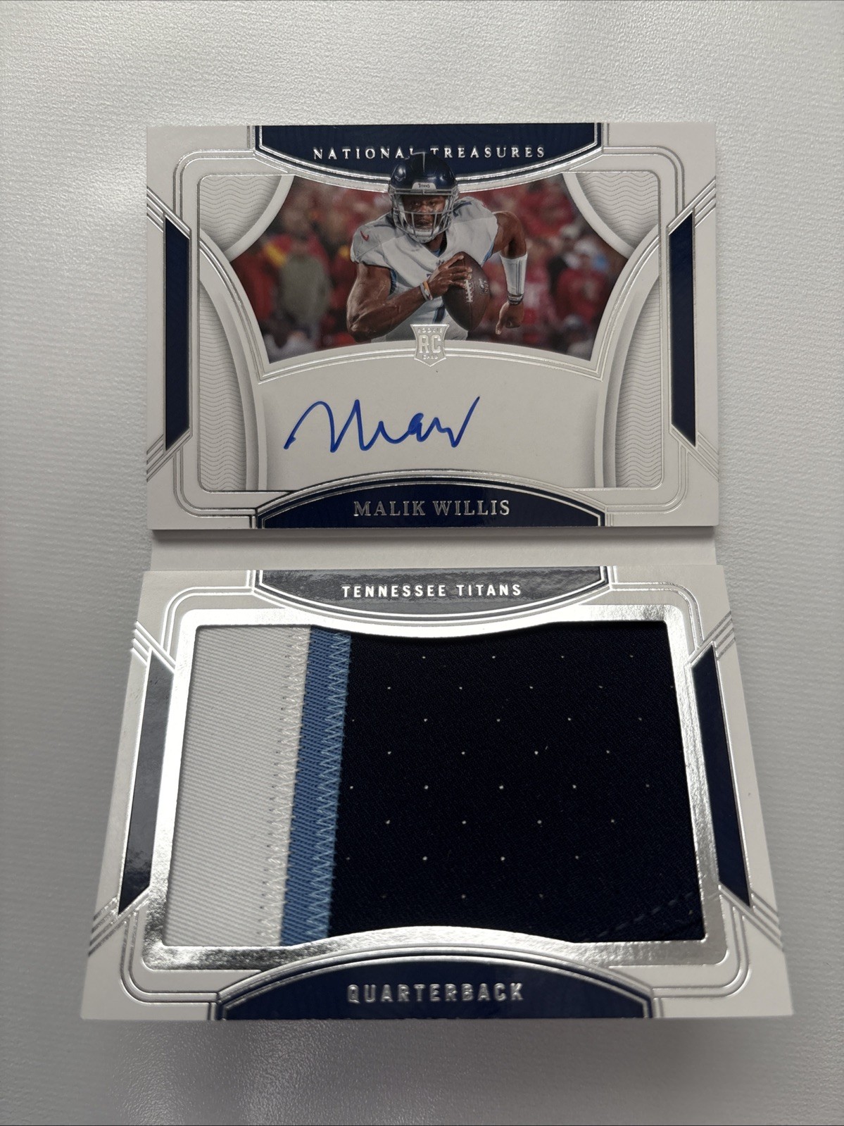 2022 Panini National Treasures Malik Willis RJB-MW RPA Booklet Auto Patch /99