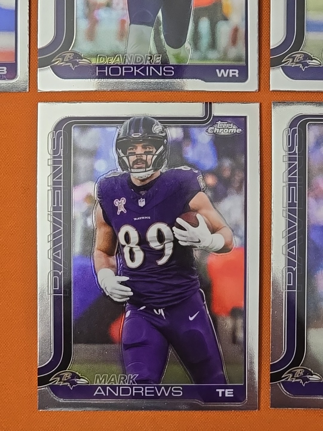🟣⚫️🟣 2025 TOPPS CHROME BALTIMORE RAVENS COMPLETE BASE TEAM SET (13 CARD LOT)