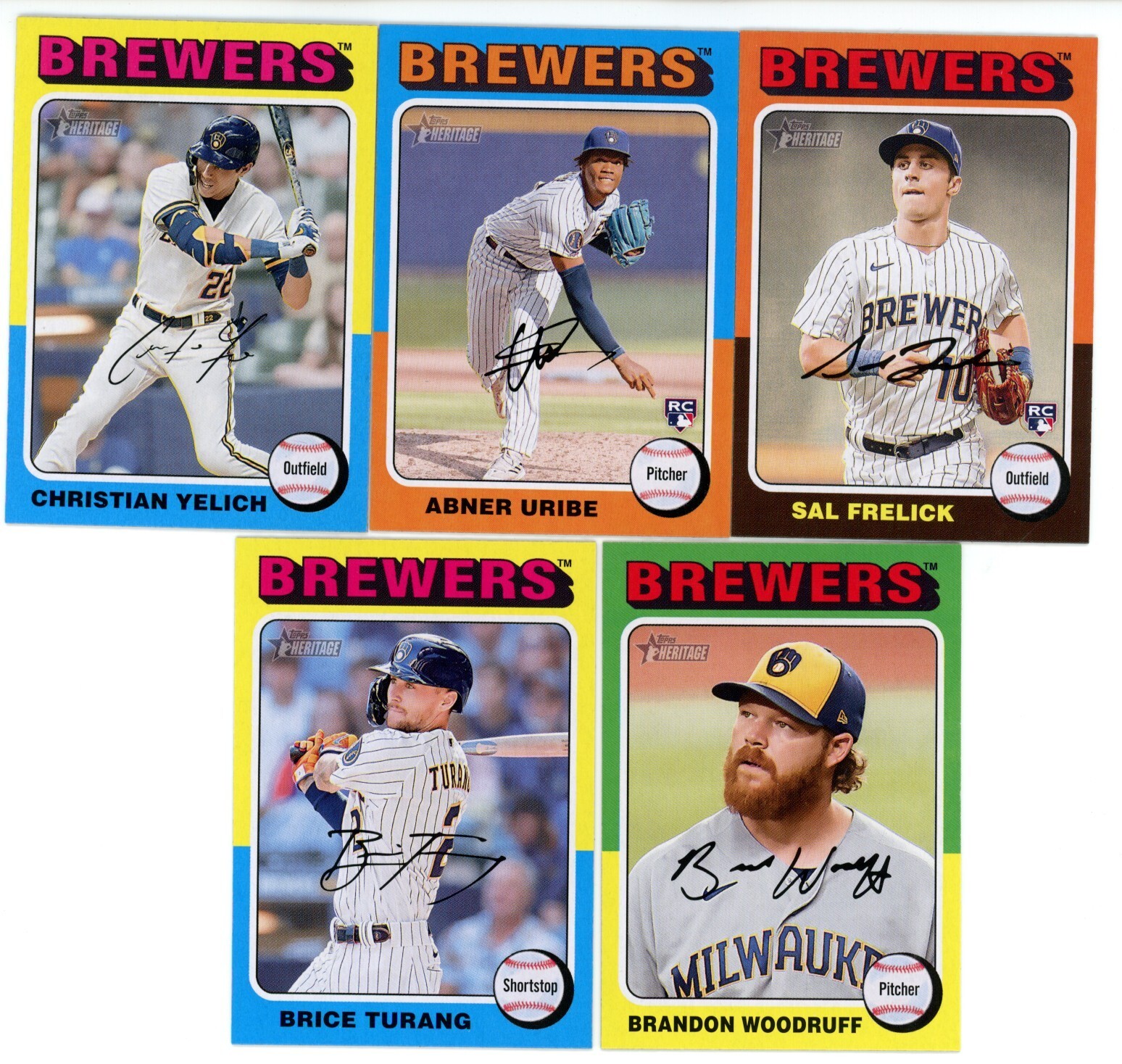 2024 TOPPS HERITAGE BASE TEAM SET MILWAUKEE BREWERS FRELICK QTY