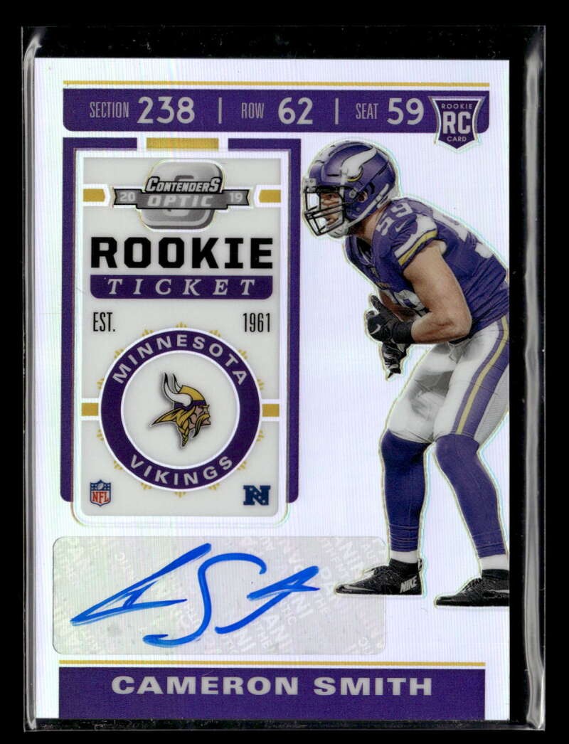2019 Panini Contenders Optic Cameron Smith Rookie Auto Autograph Holo UX5782
