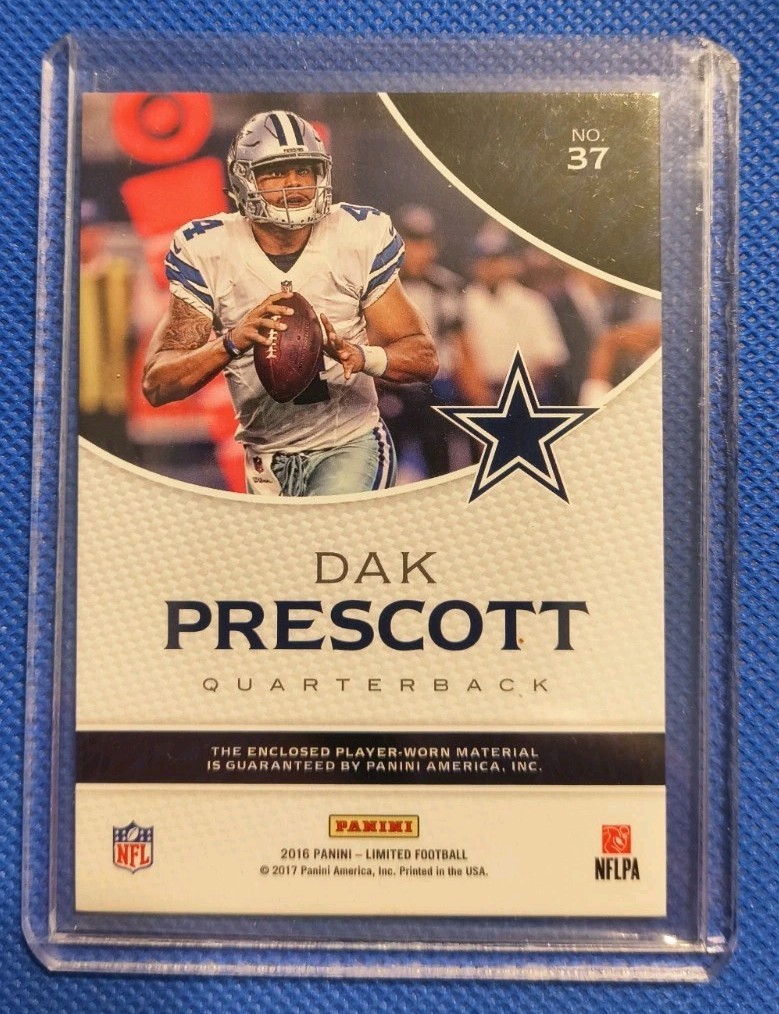 2016 Panini Limited – Star Factor Swatches Dak Prescott #37 /125 (MEM, RC)