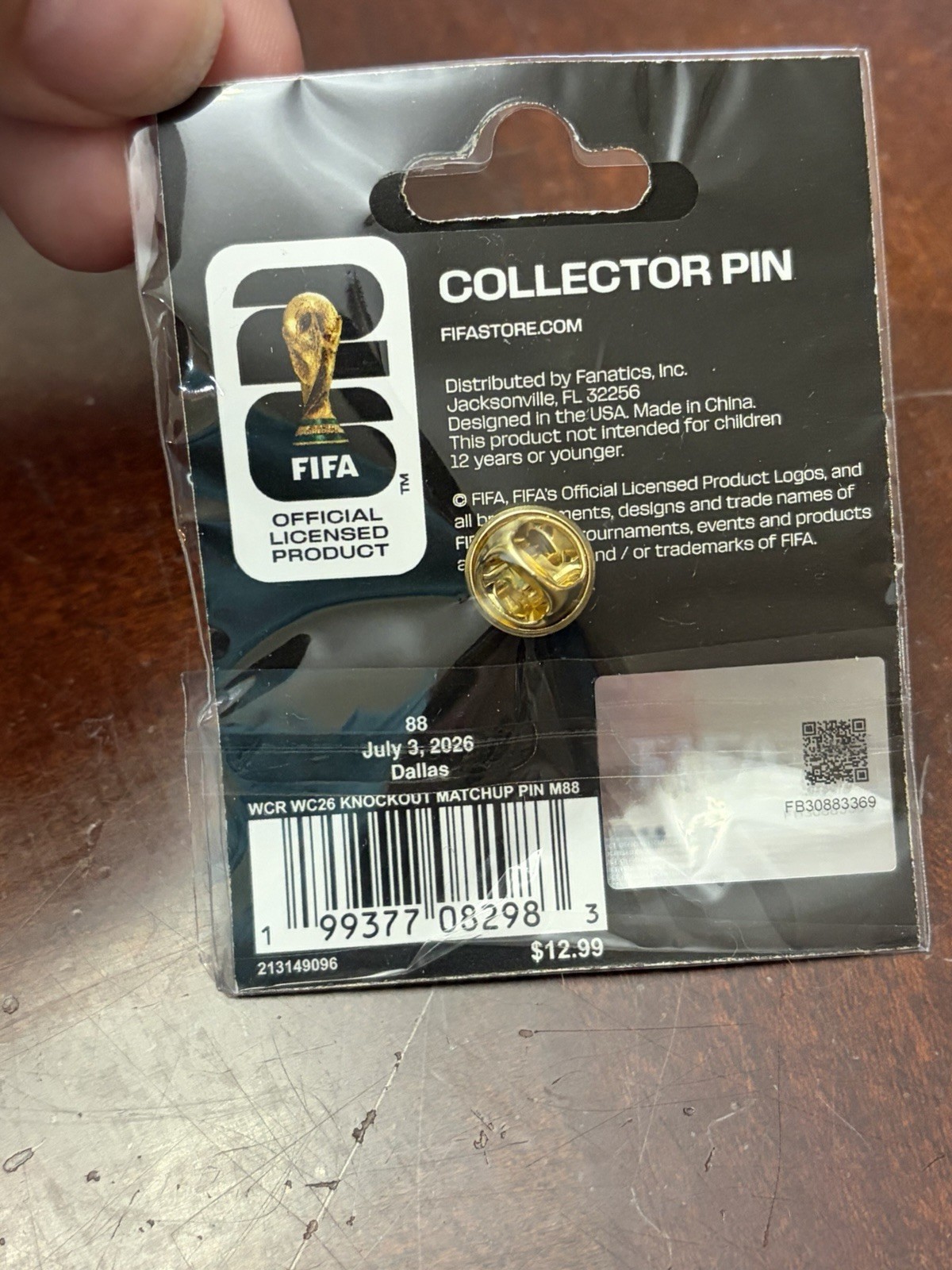 FIFA WORLD CUP 2026 Australia Vs Egypt Match Day Pin NWT