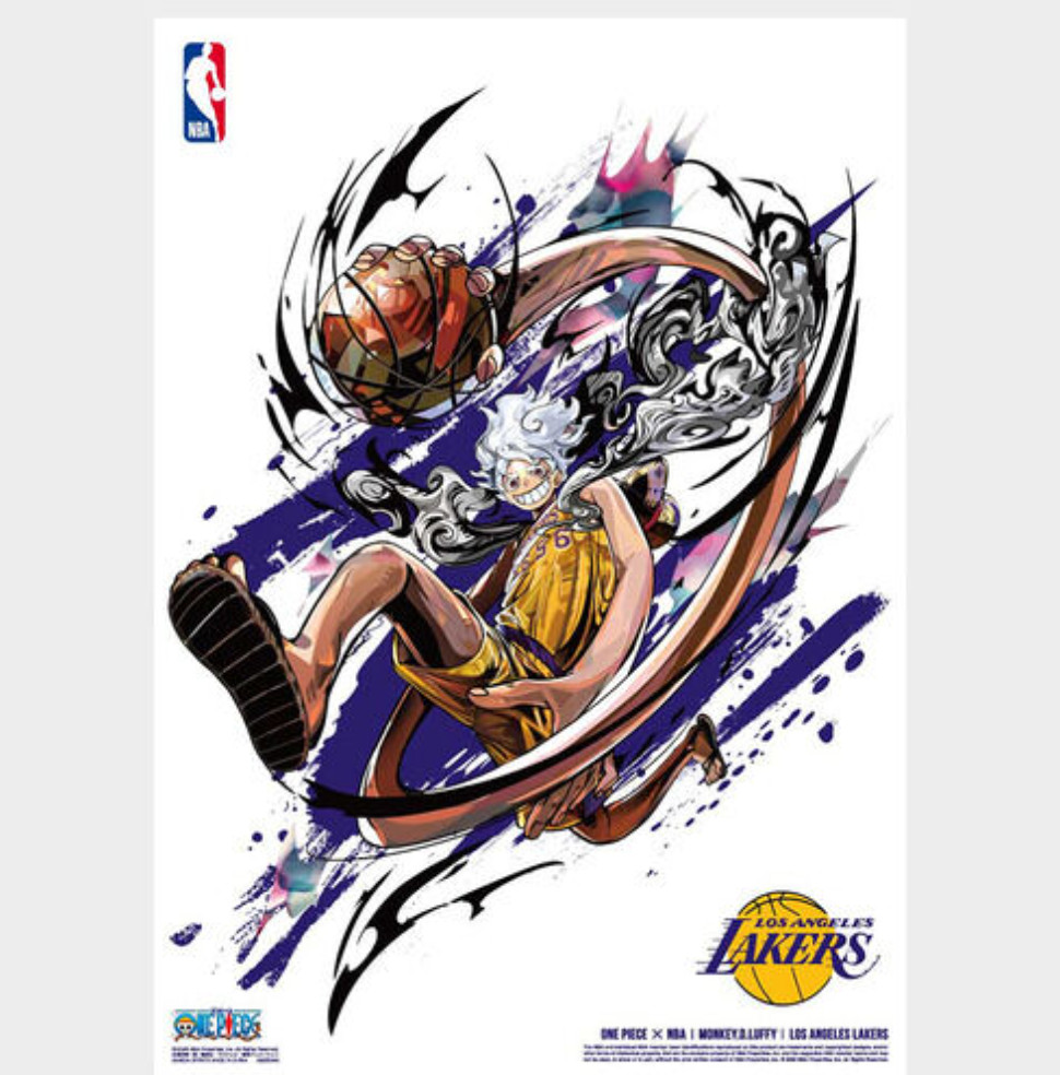 ONE PIECE x NBA Mini Poster Set 10 Sheets Limited Japan Official New