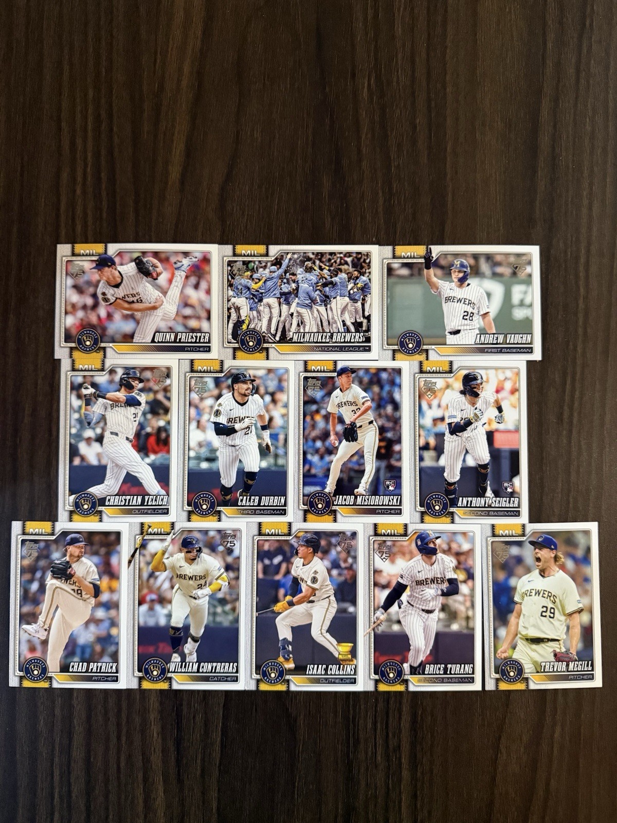 2026 Topps Series One Milwaukee Brewers Complete Team Set (12 Cards) Rookie RC