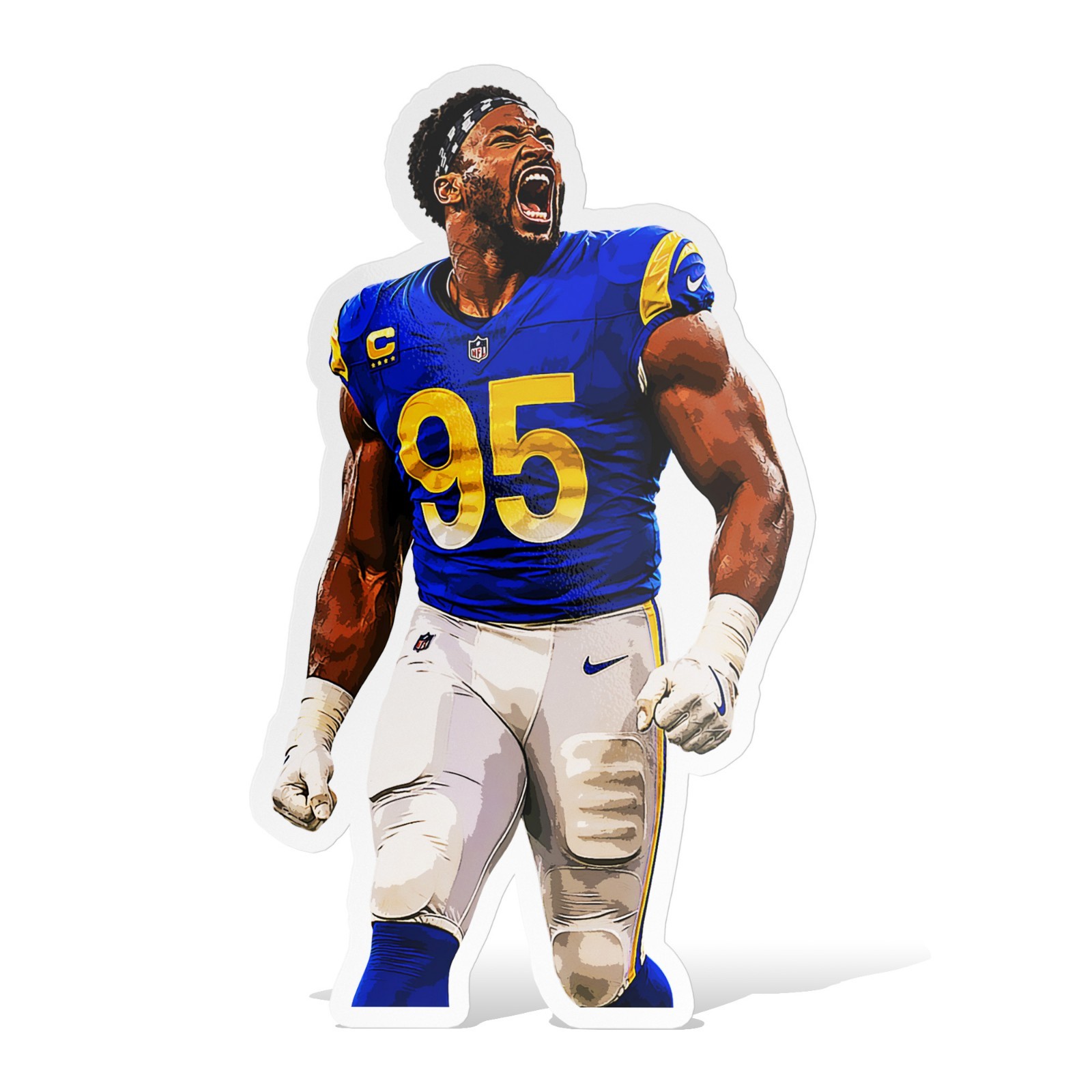 Myles Garrett Los Angeles Rams Sticker Decal–Glossy Waterproof Vinyl Self