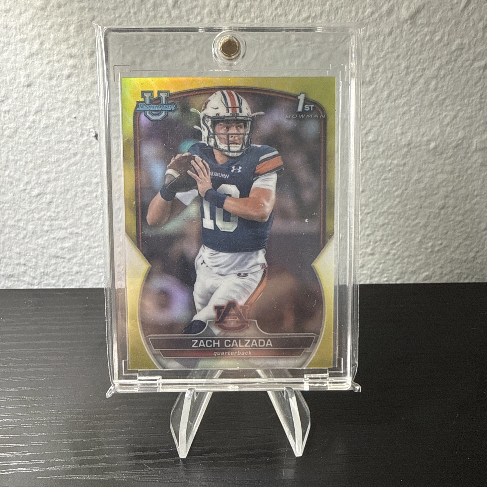 2022 Bowman University Chrome – Zach Calzada #93 Yellow Refractor /75 (RC)