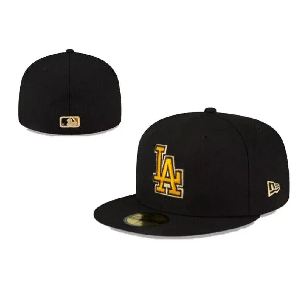 Los Angeles Dodgers Hat Fitted LA 59FIFTY Solid Color Series Basic Stitched Cap