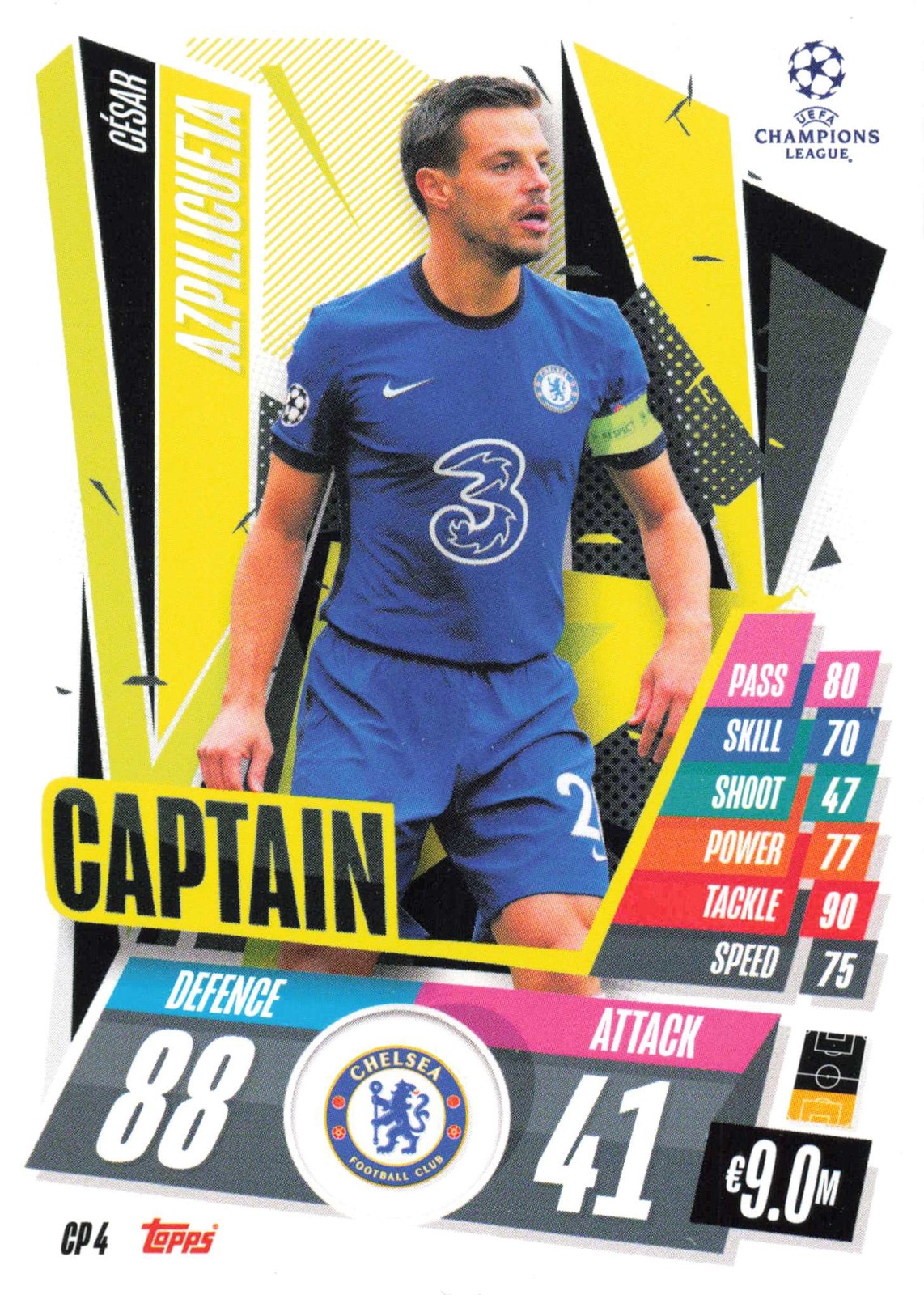 CÉSAR AZPILICUETA 2020-21 Match Attax Extra #CP4 Chelsea UCL