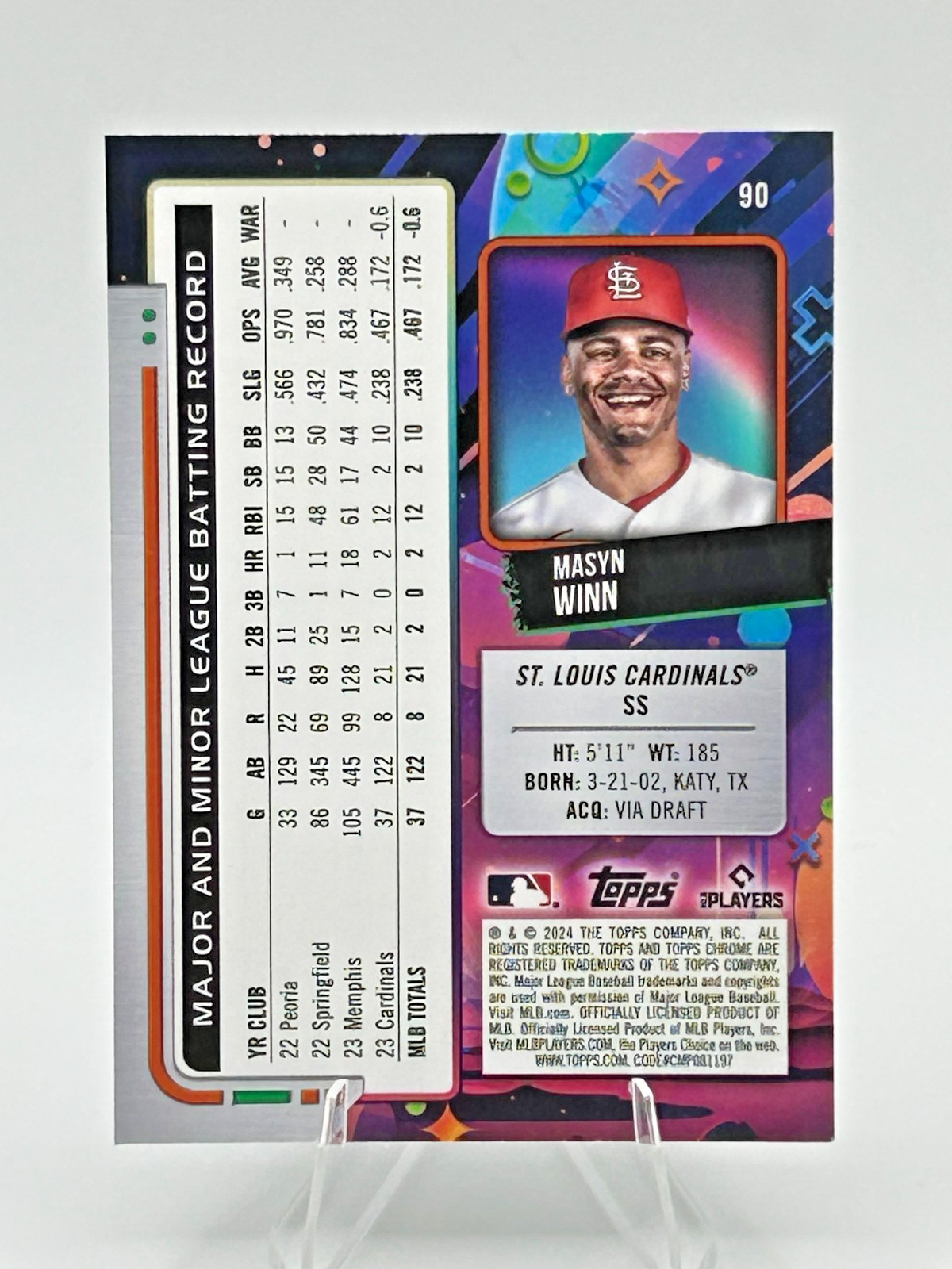 2024 Topps Cosmic Chrome Nucleus Refractor Masyn Winn RC