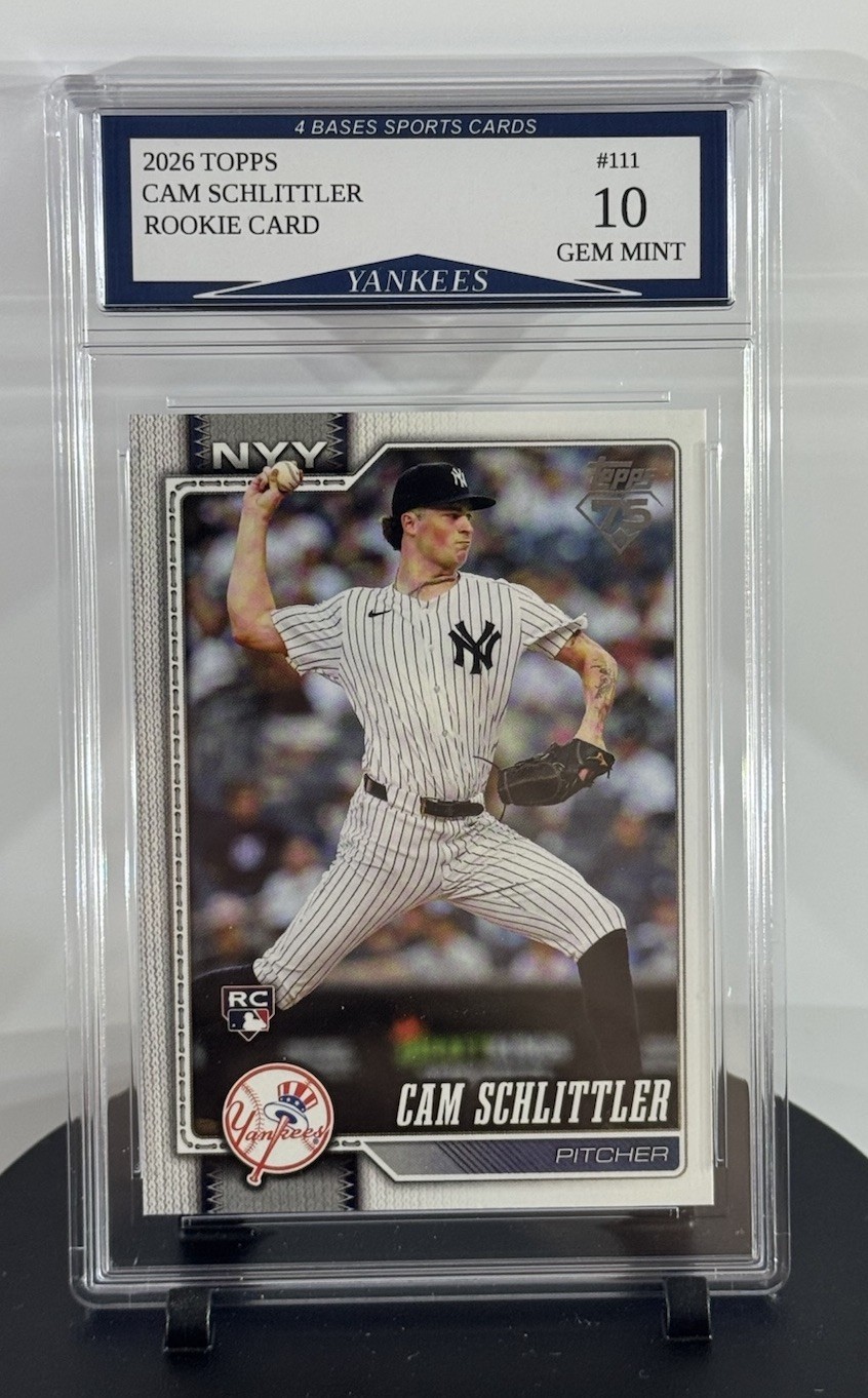 2026 Topps Cam Schlittler New York Yankees Rookie Card #111 Gem Mint 10