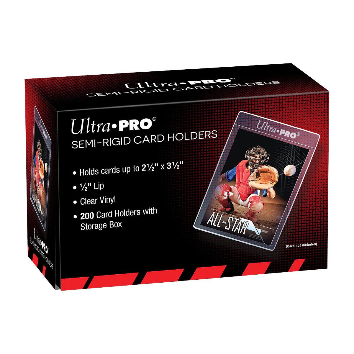 Ultra PRO 1/2″ Lip Semi-Rigid Card Holders for Standard Size Cards 200 Count