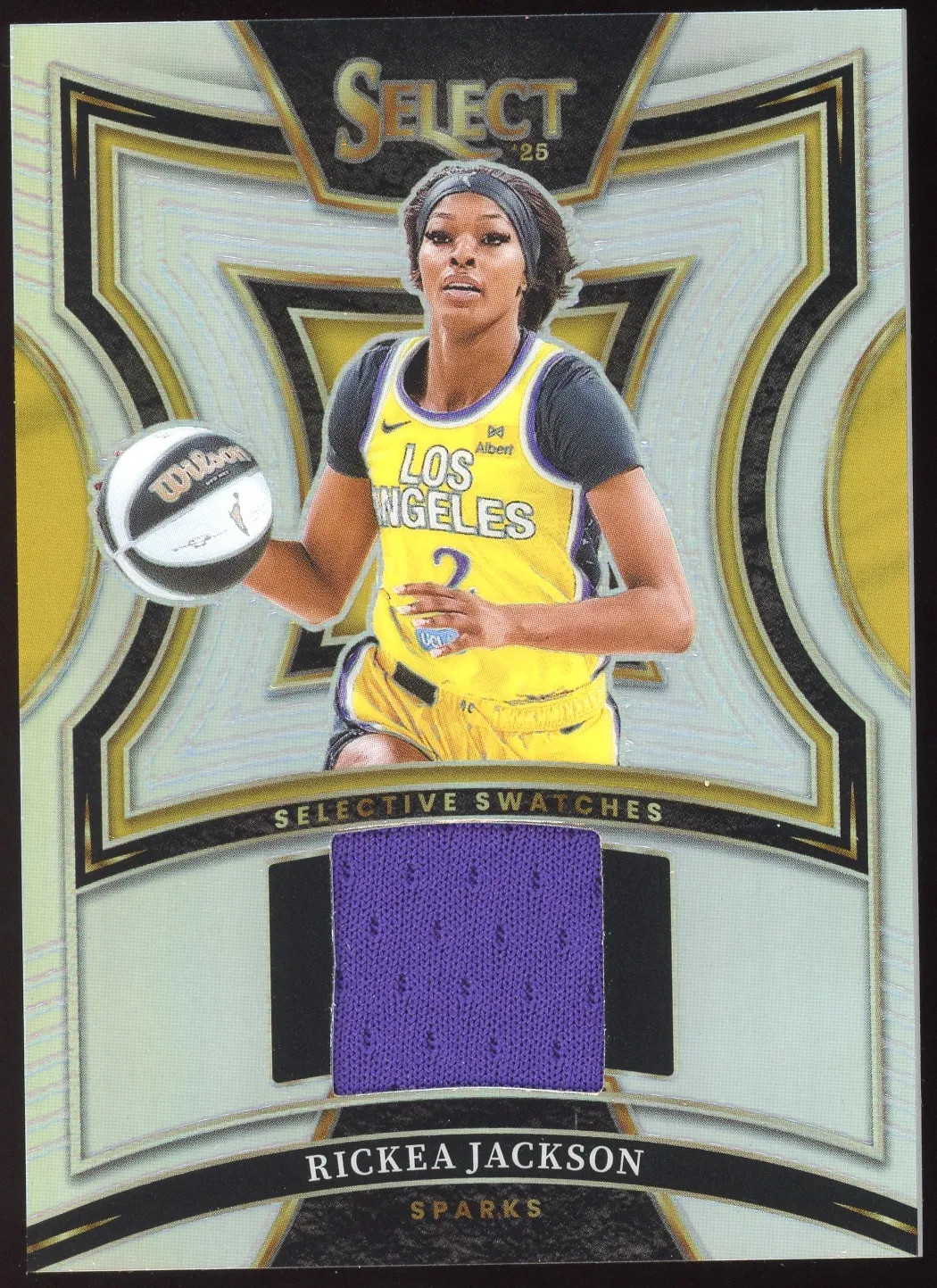 Rickea Jackson 2025 Panini Select WNBA #SW-RJ Selective Swatches LA Sparks