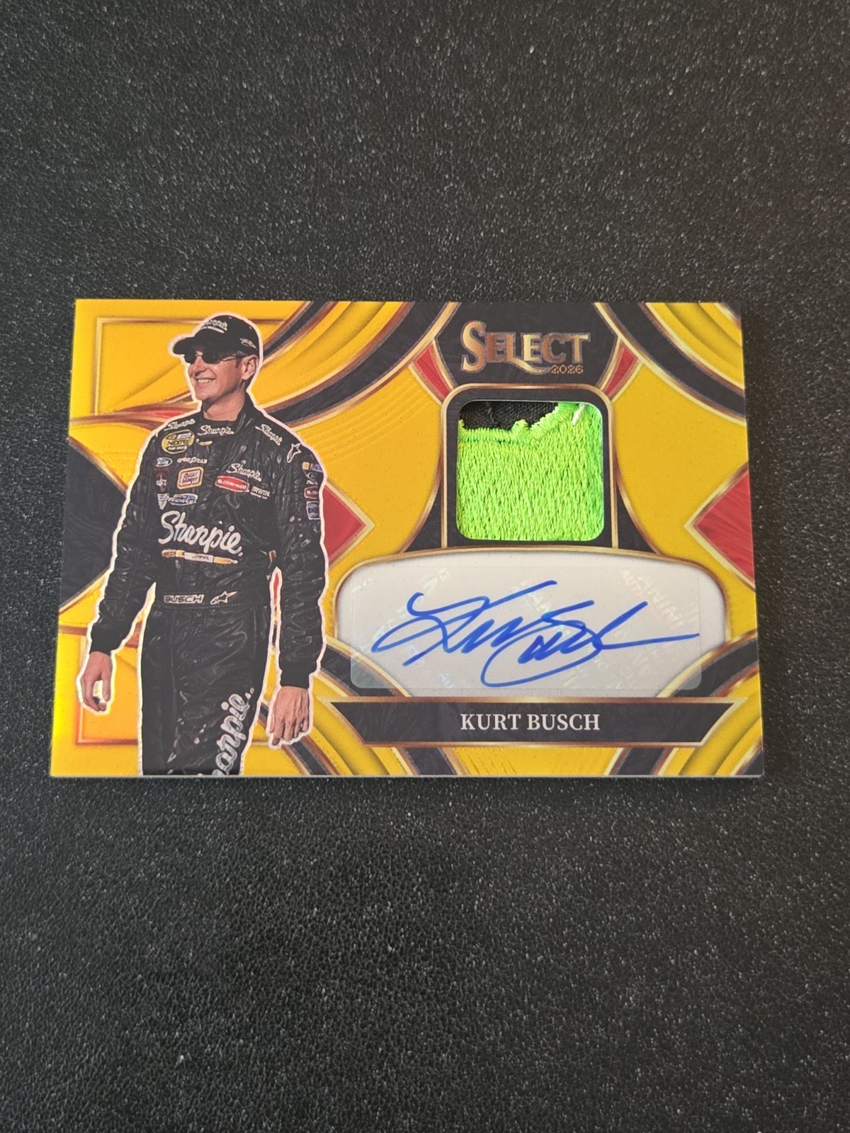 2026 Panini Select Racing Kurt Busch Autographed Relic Gold Auto #d 04/10 🏁🔥