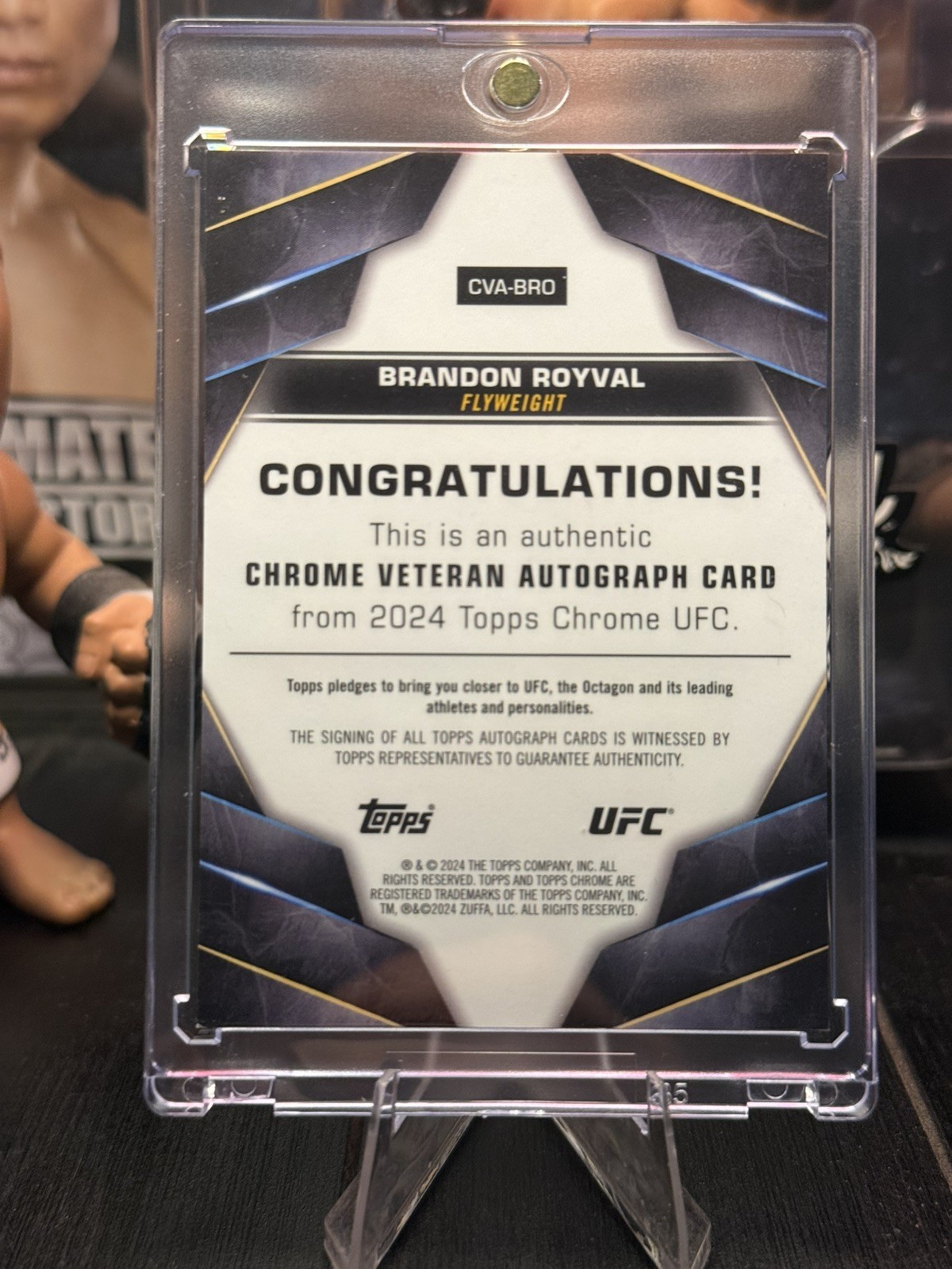 Brandon Royval 2024 Topps Chrome UFC Auto Chrome Veteran