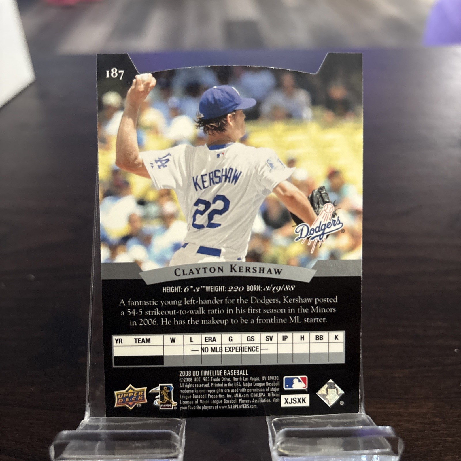 2008 Upper Deck Timeline – Clayton Kershaw #187 (RC)