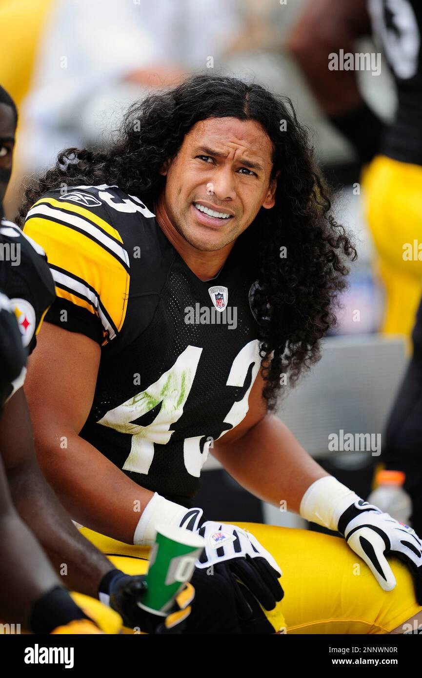 TROY POLAMALU GAME USED WORN PATCH NFL COA HOLOGRAM STEELERS HOF FANATICS FEST