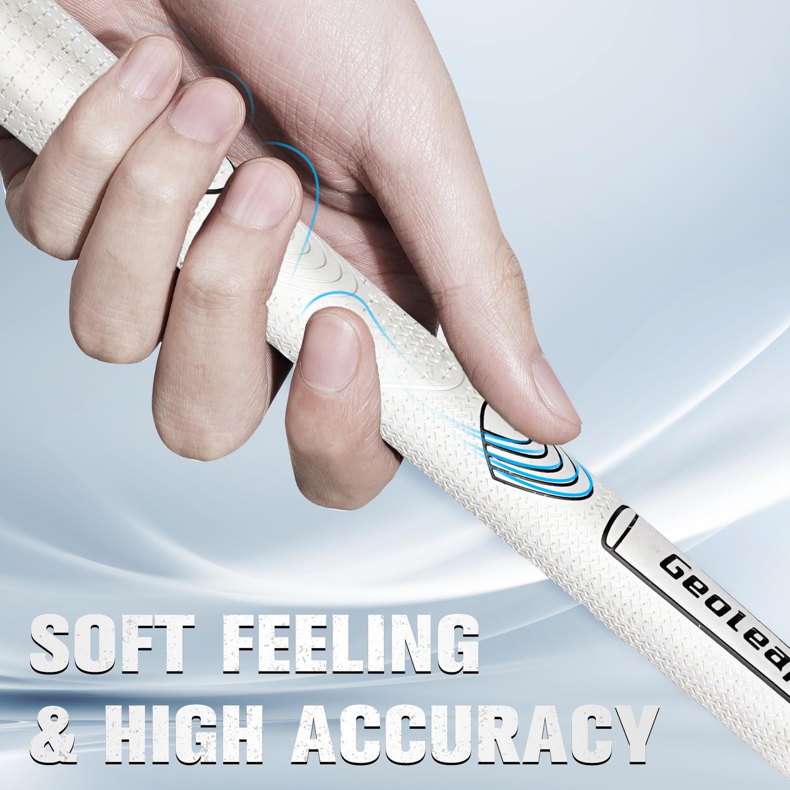 Geoleap Rubber Golf Midsize, White-Classic( 13 Grips Only with 15 Tapes)