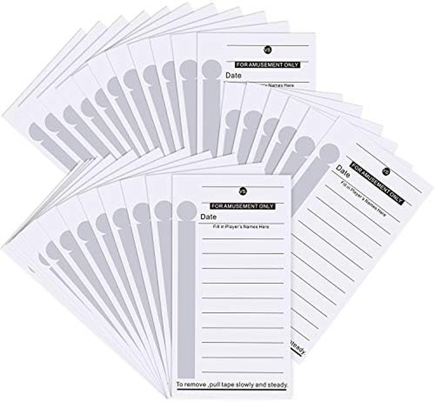 Frienda 100 Pcs 10 Line Football Sports Strip Cards Football Pool Cards Scratch
