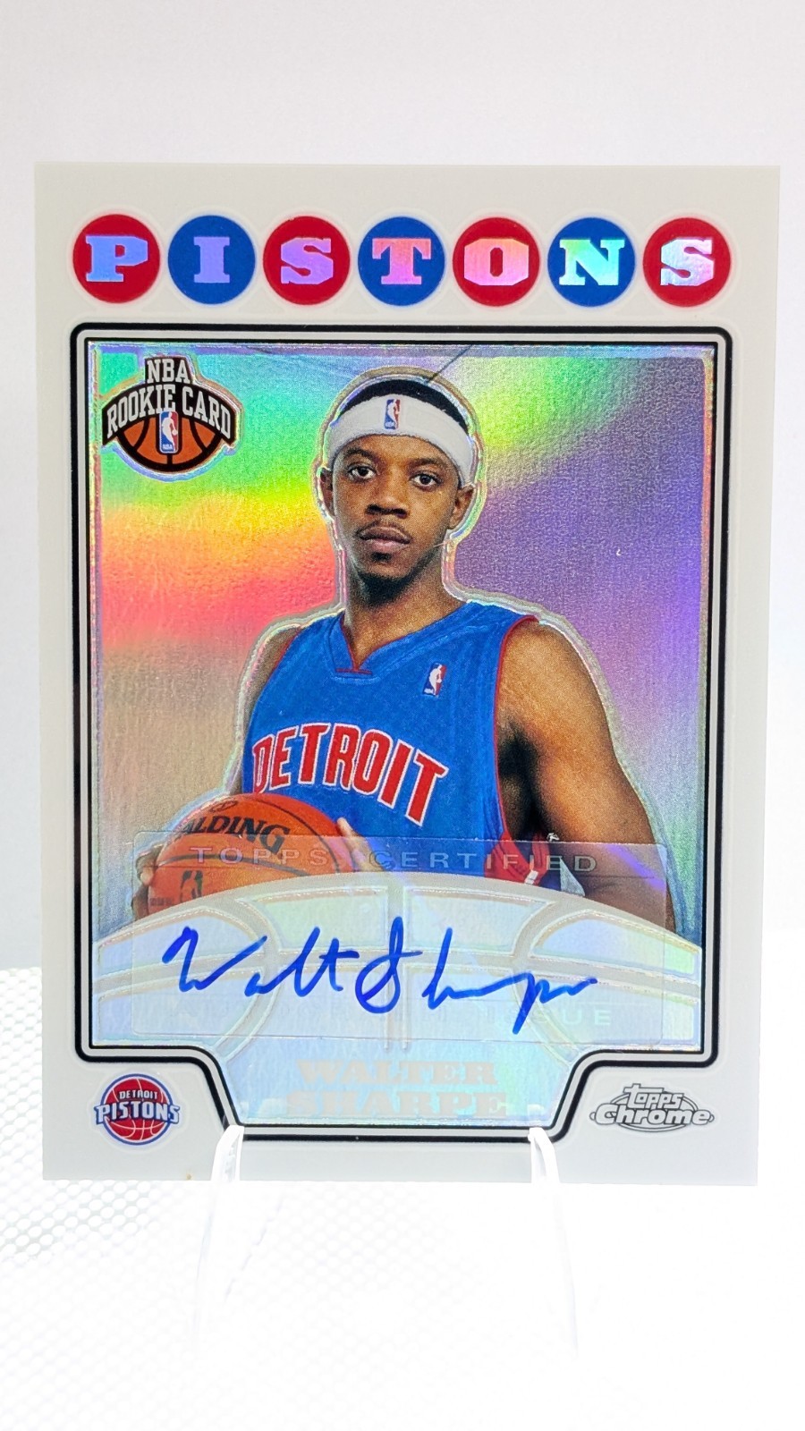 2008-09 Topps Chrome – Walter Sharpe #253 Refractor /795 (AU, RC)