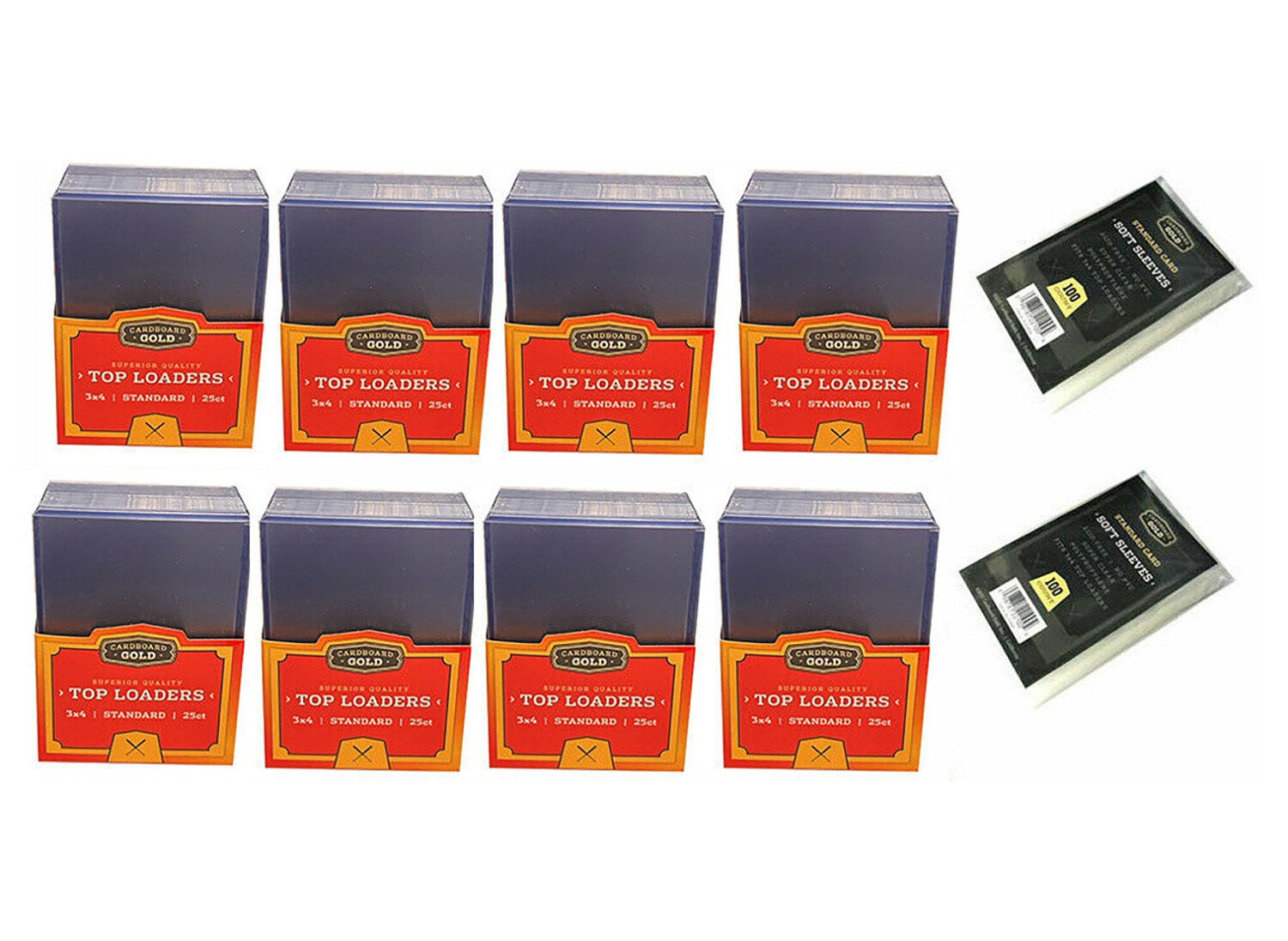 200ct Ultra CBG Pro Premium Sports Card Toploaders Topload Plus 200 Soft Sleeves