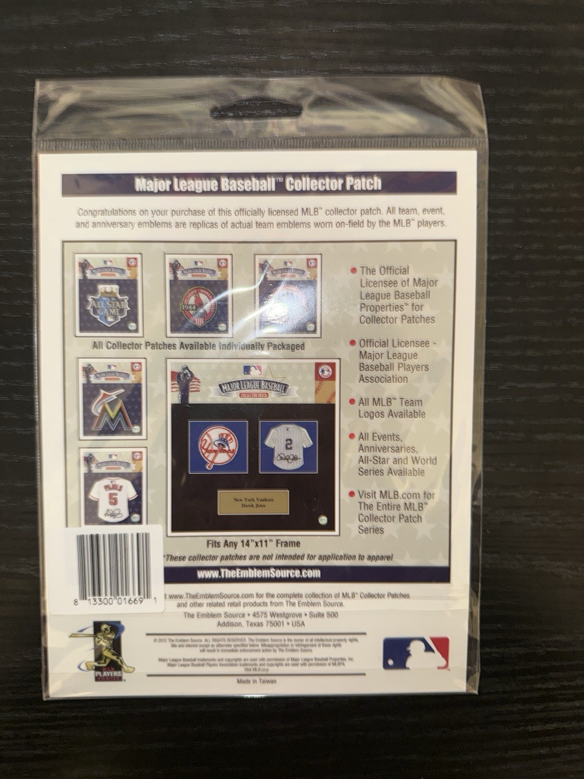 The Emblem Source Derek Jeter New York Yankees MLB Collector Patch #2 Navy/White