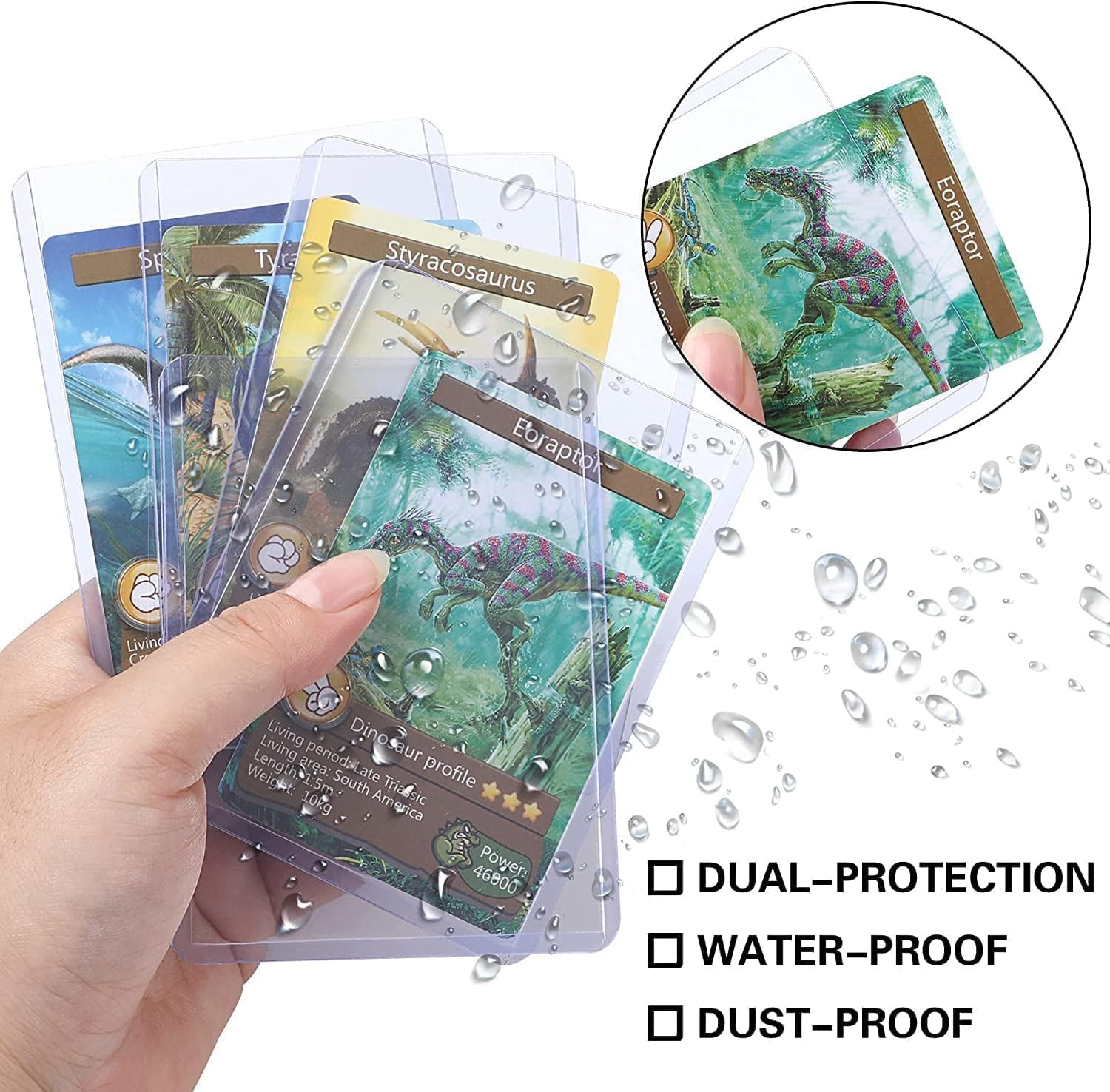 (1000 PCS Toploader+1000 PCS Penny Sleeves) Premium Hard Plastic Card Protectors