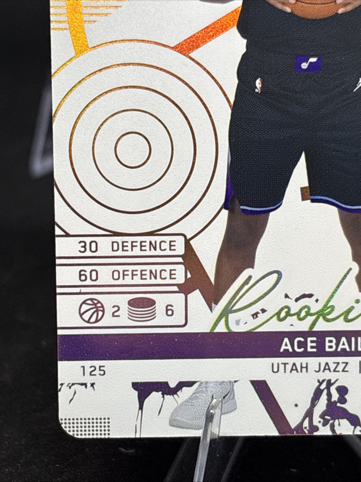 2025-26 Topps Match Attax – Ace Bailey – White Foil – Rookie Card RC #125 Jazz