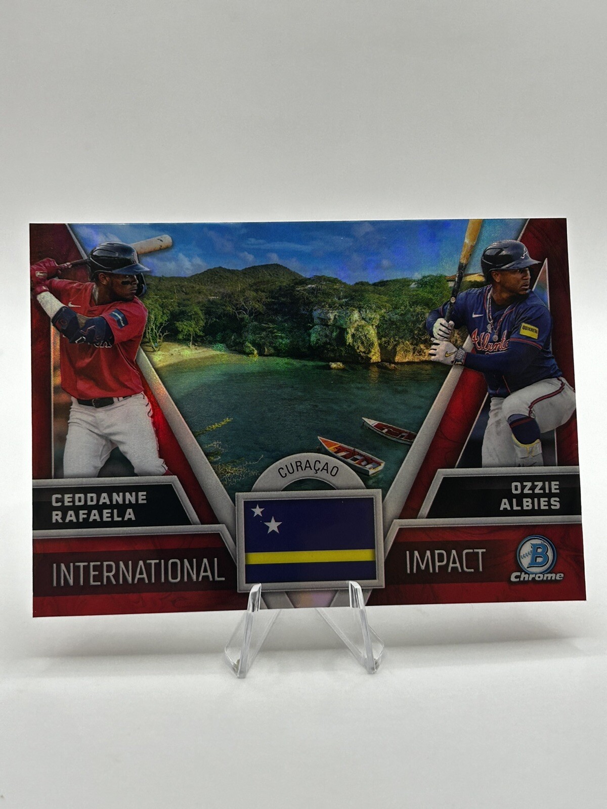 Ceddanne Rafaela Ozzie Albies International Impact 2024 Bowman Chrome #II-7
