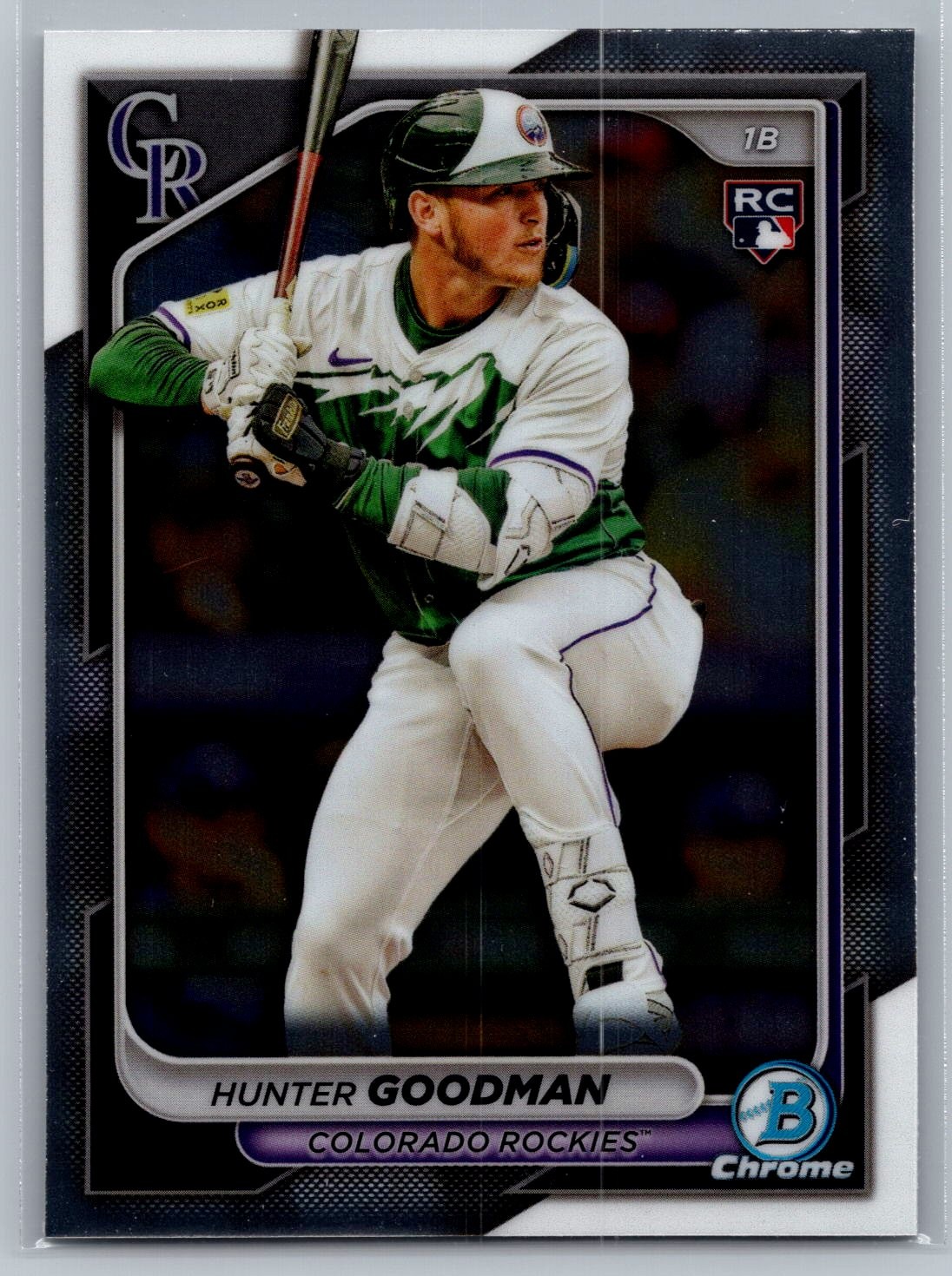 2024 Bowman Chrome #25 HUNTER GOODMAN RC Rookie Rockies