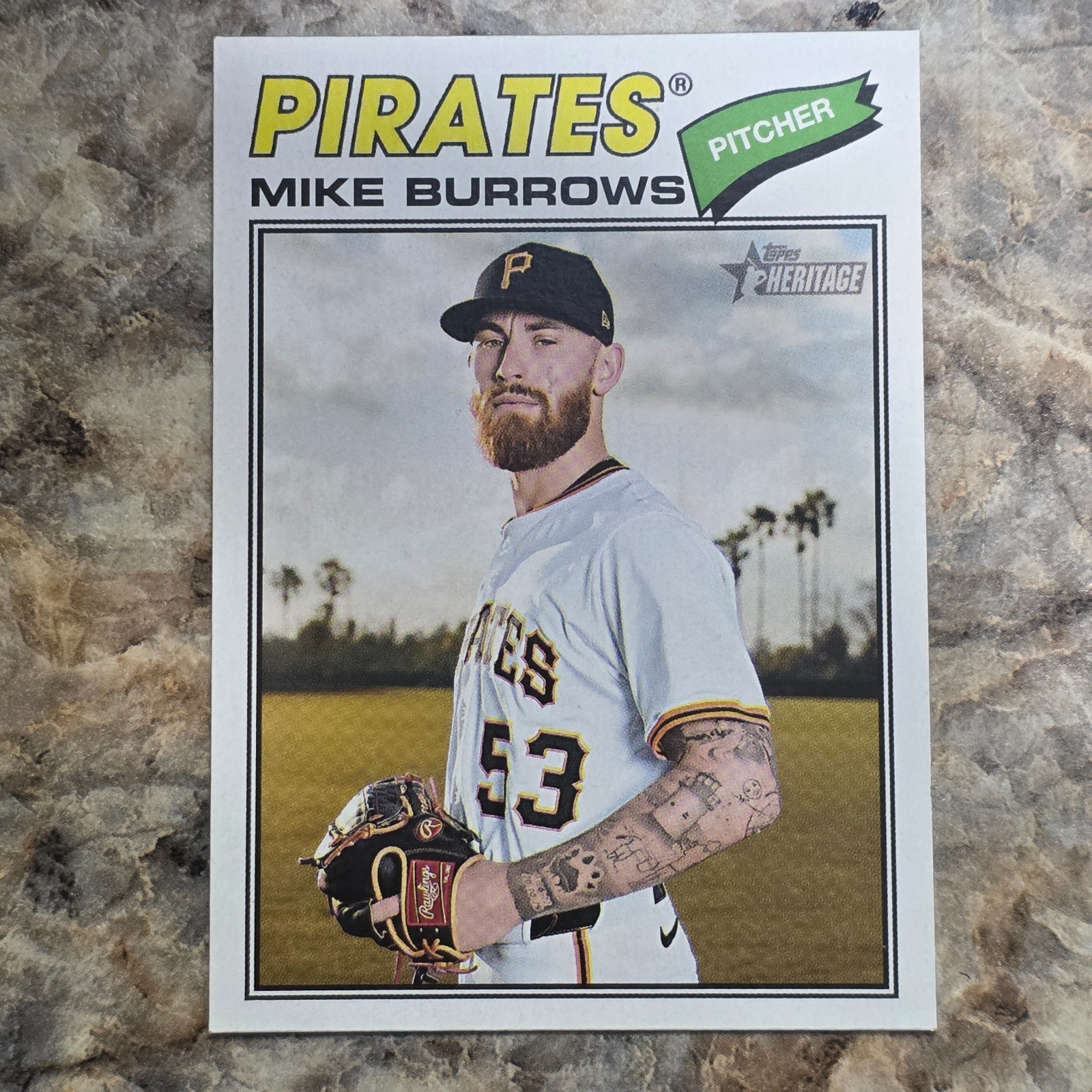 2026 Topps Heritage Mike Burrows #96 Short Print SP Pittsburgh Pirates