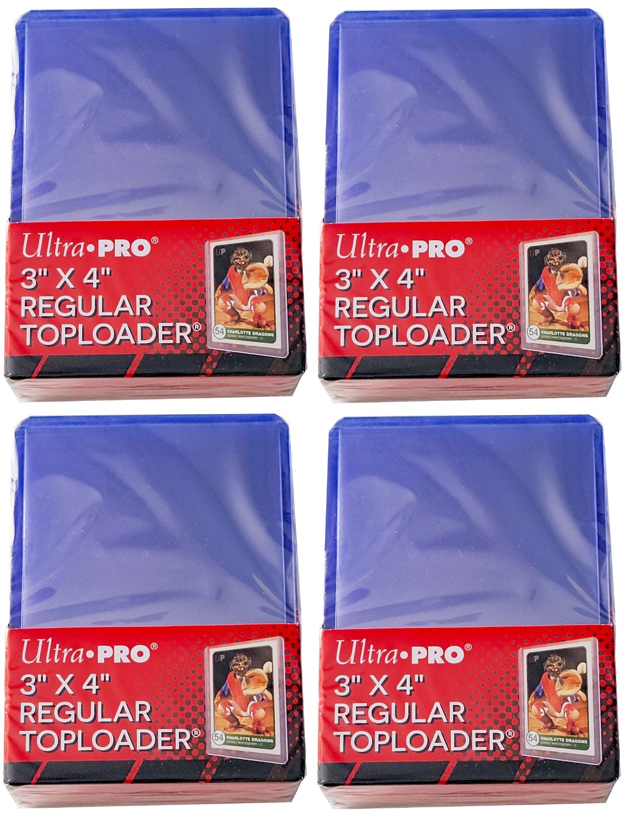 100 Ultra Pro 3×4 Regular Toploaders New Rigid Clear Standard Size Card Sleeves