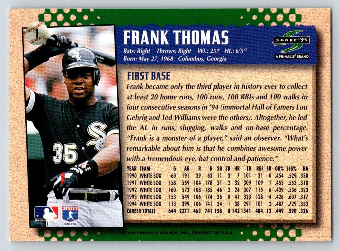 Frank Thomas 1995 Score #1