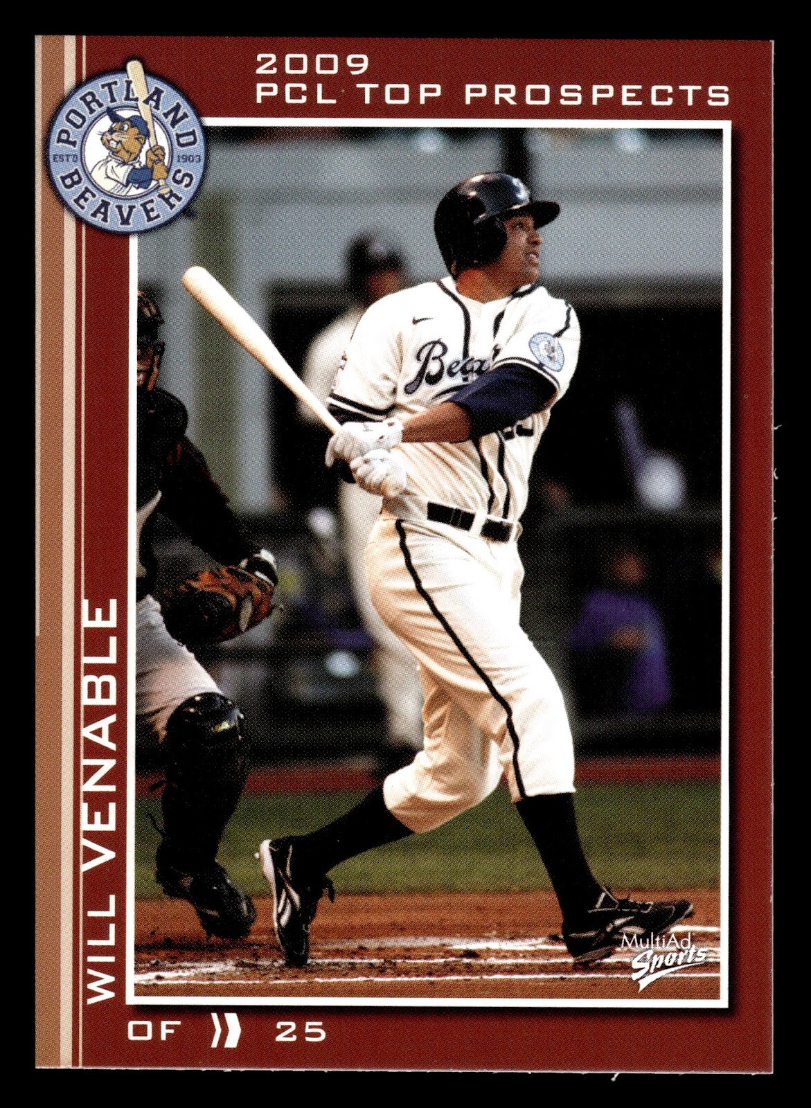 2009 MultiAd Pacific Coast League Top Prospects PCL AAA #26 Will Venable