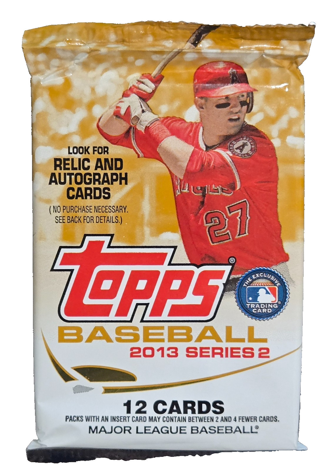 2013 Topps MLB Baseball Series 2 Retail Foil Pack 12 Cards Per Pack Relic & Auto