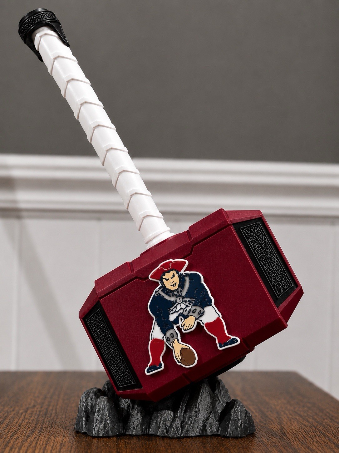 New England Patriots Pat Throwback 13” Thor Hammer Decoration NFL Gift Man Cave