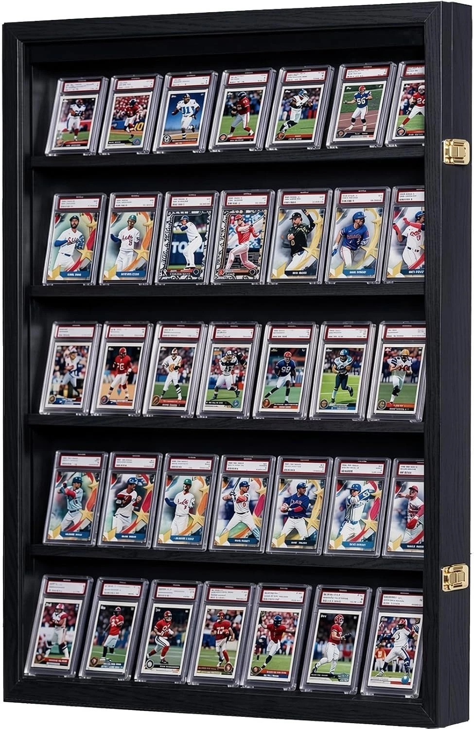 35 Baseball Card Display Case – Graded Sports Card Frame with 98% UV Protecti…
