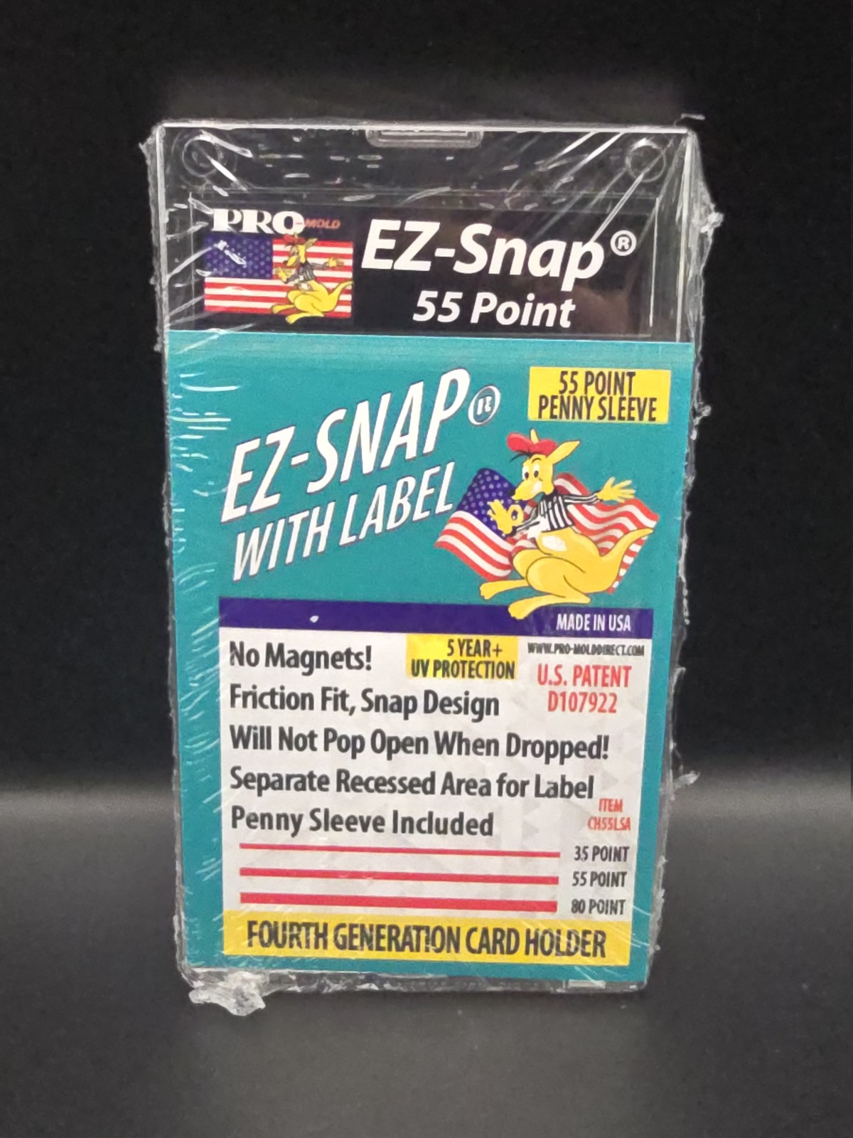 1x Pro Mold 55 Pt. 4th Gen EZ-Snap Card Holder w/ Label & Sleeve – USA
