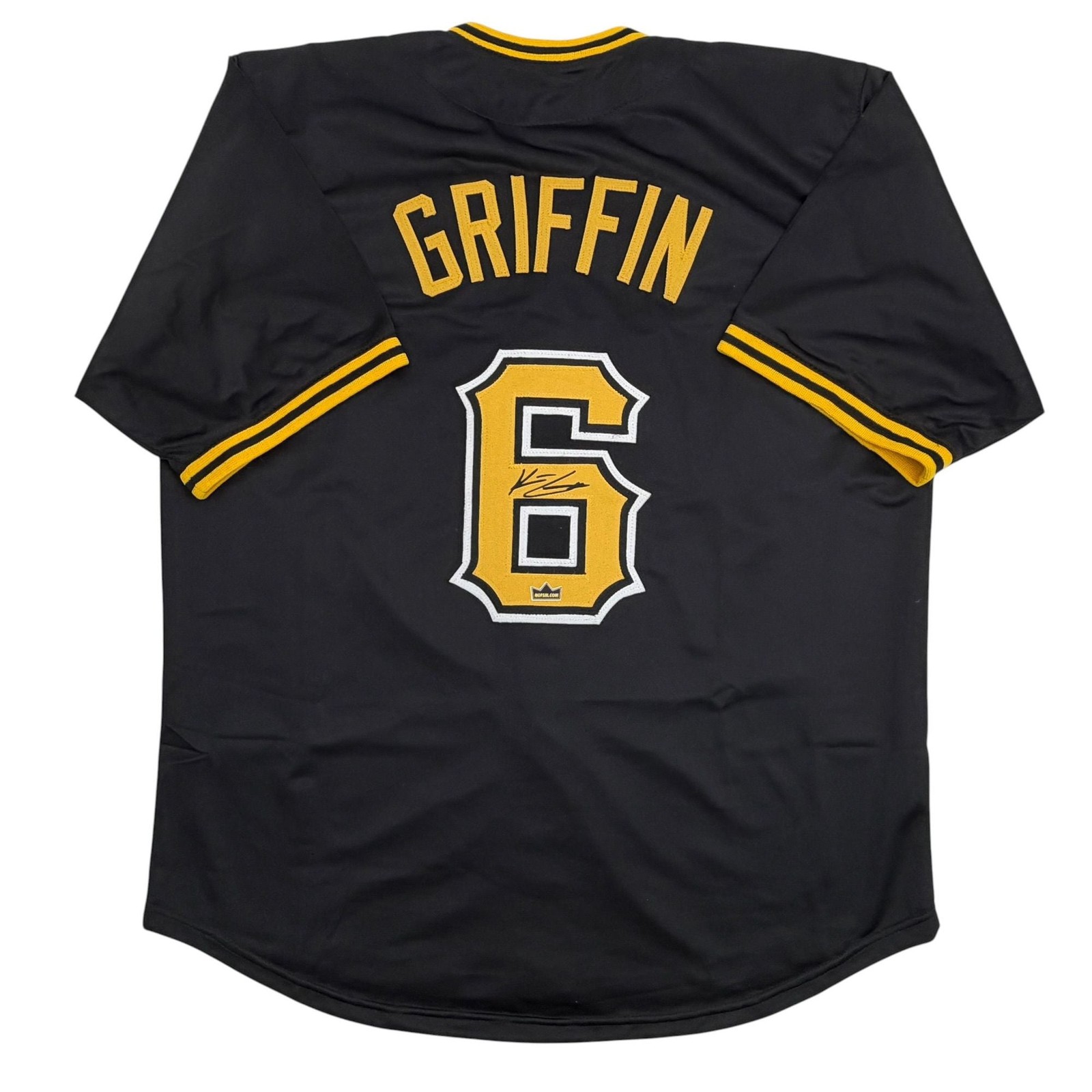 Facsimile Autographed Konnor Griffin Pittsburgh Black Reprint Jersey Men’s XL